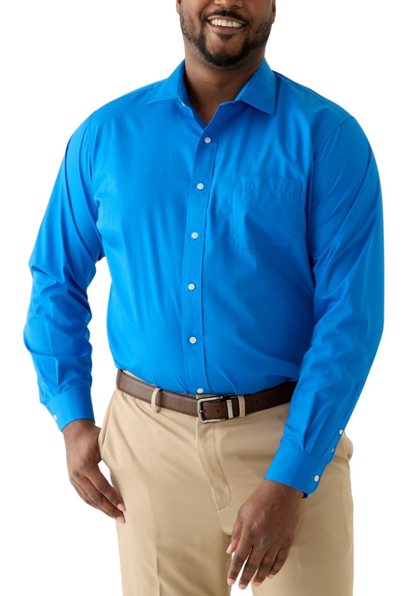 Mens Tall Solid Dress Shirt