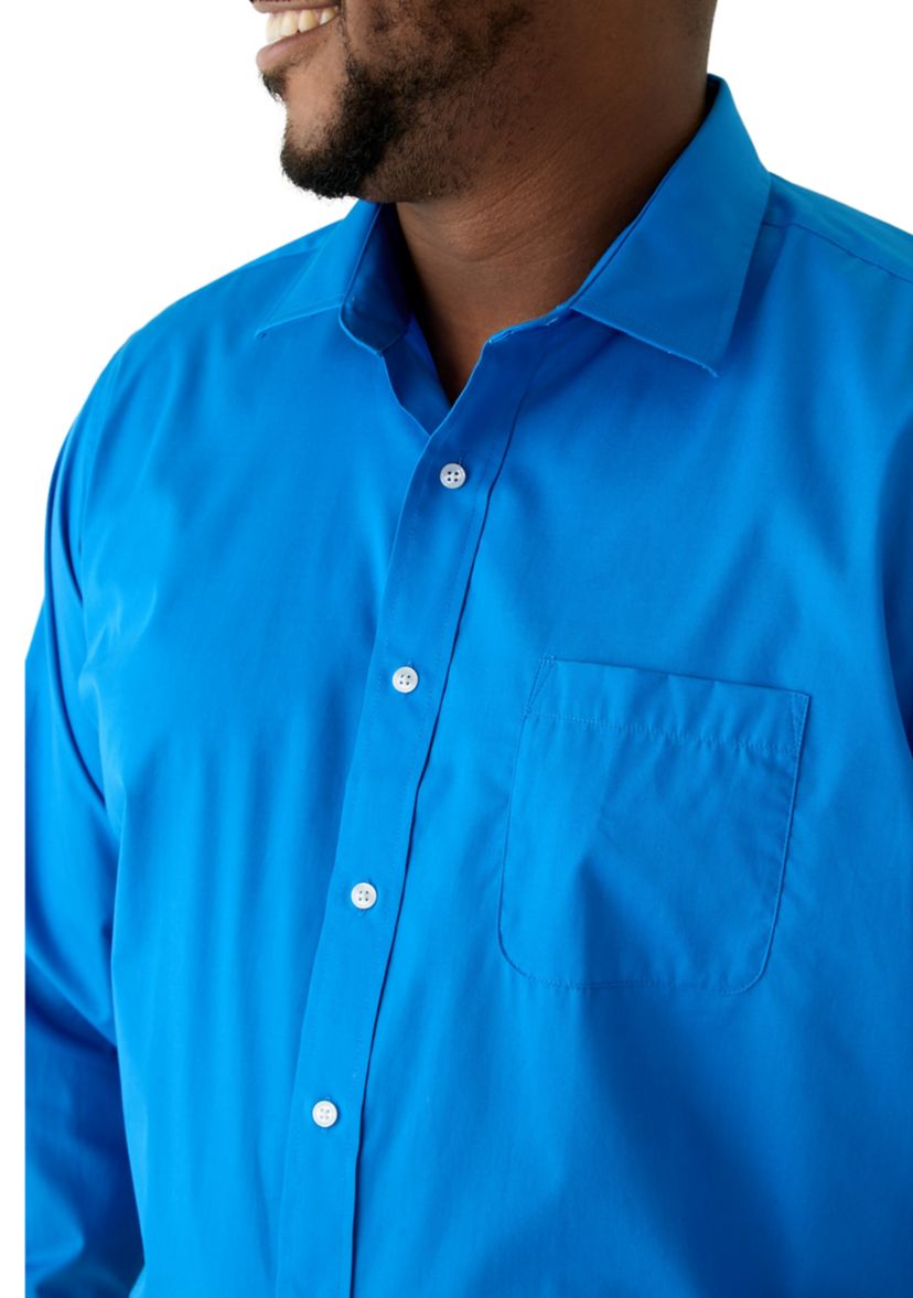 Mens Tall Solid Dress Shirt