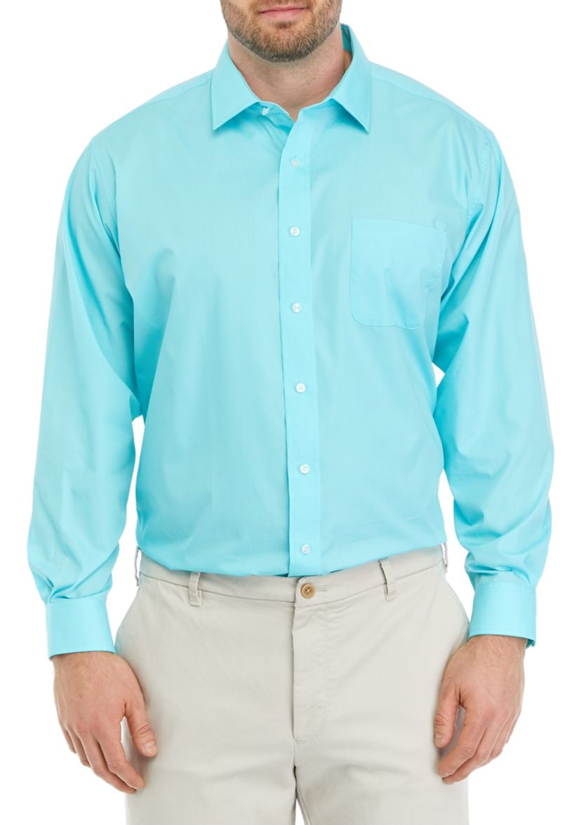 Mens Tall Solid Poplin Shirt