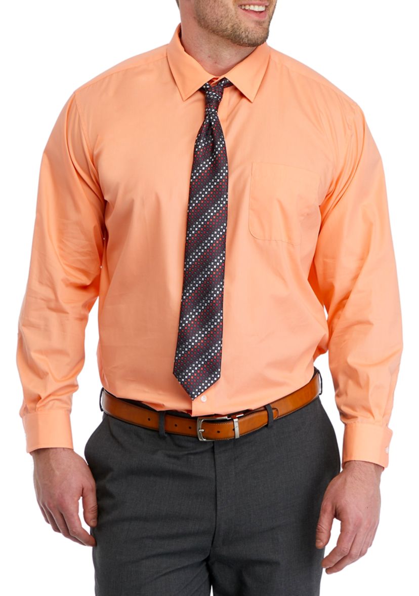 Mens Tall Solid Poplin Dress Shirt