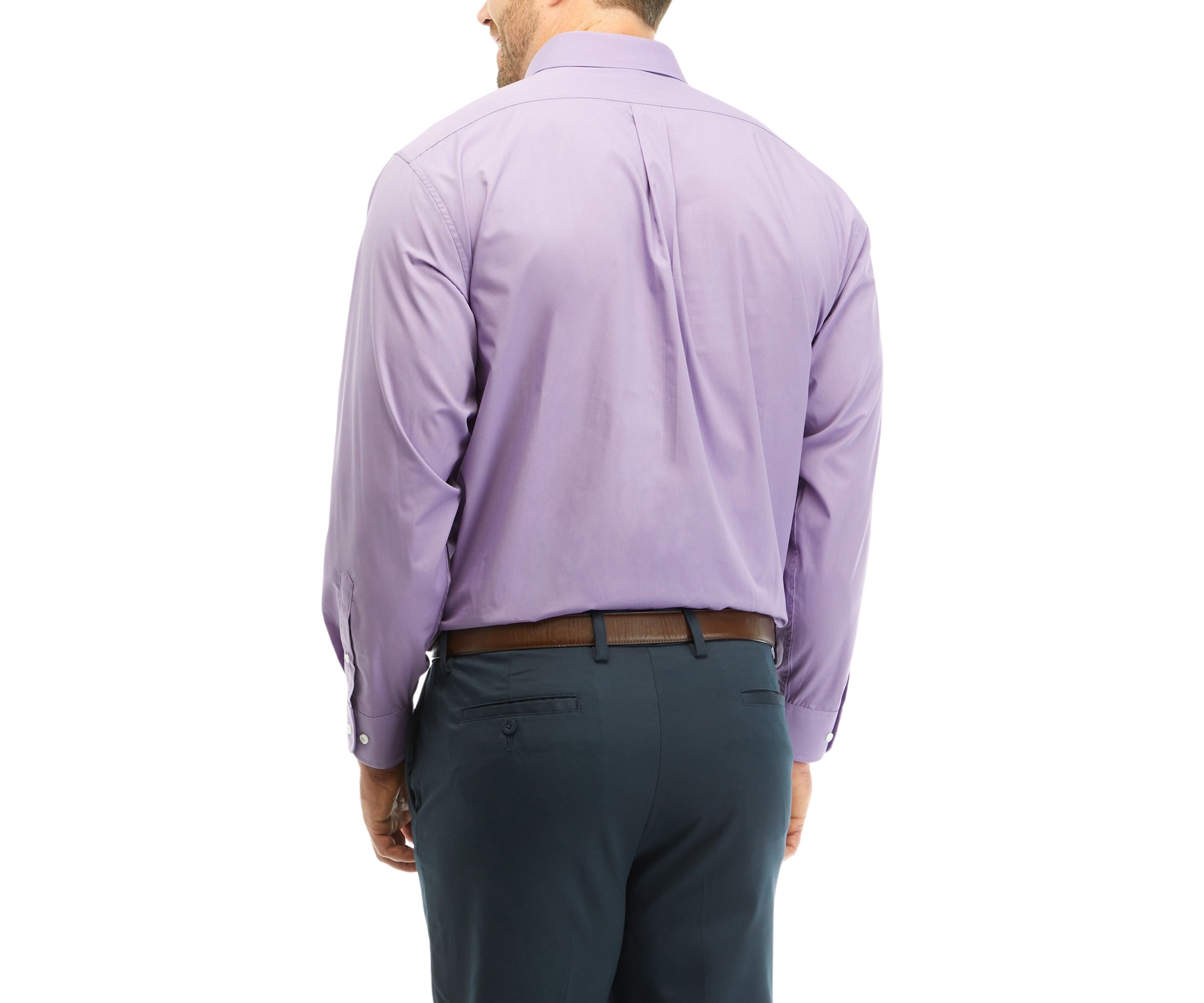 Mens Tall Solid Spread Collar Shirt