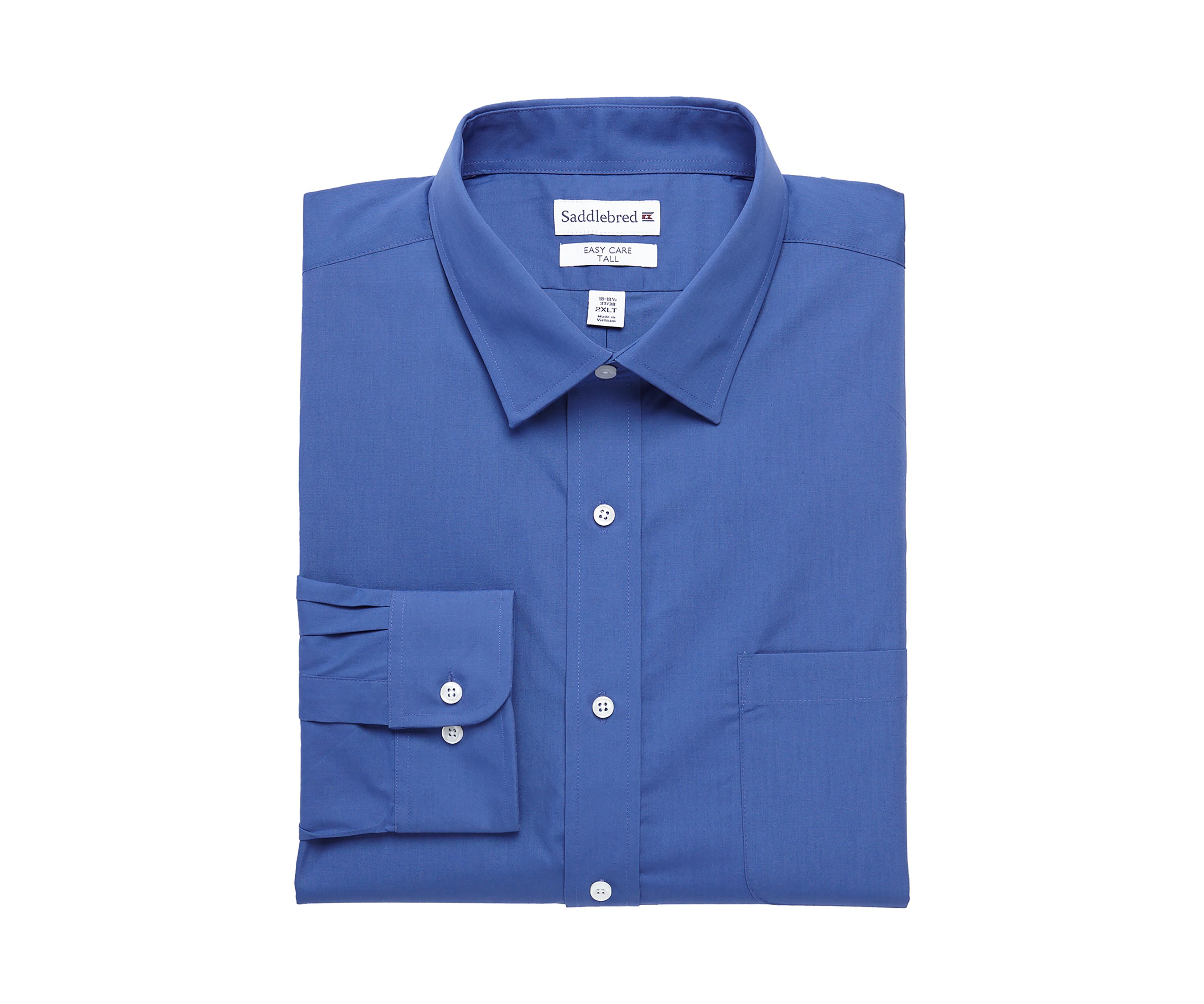 Mens Tall Solid Stretch Collar Shirt