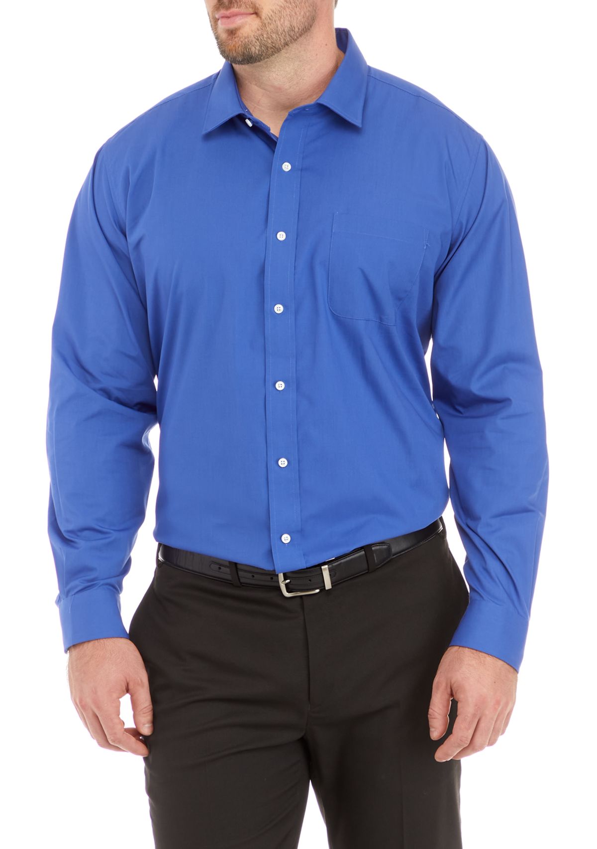 Big & Tall Solid Stretch Collar Shirt