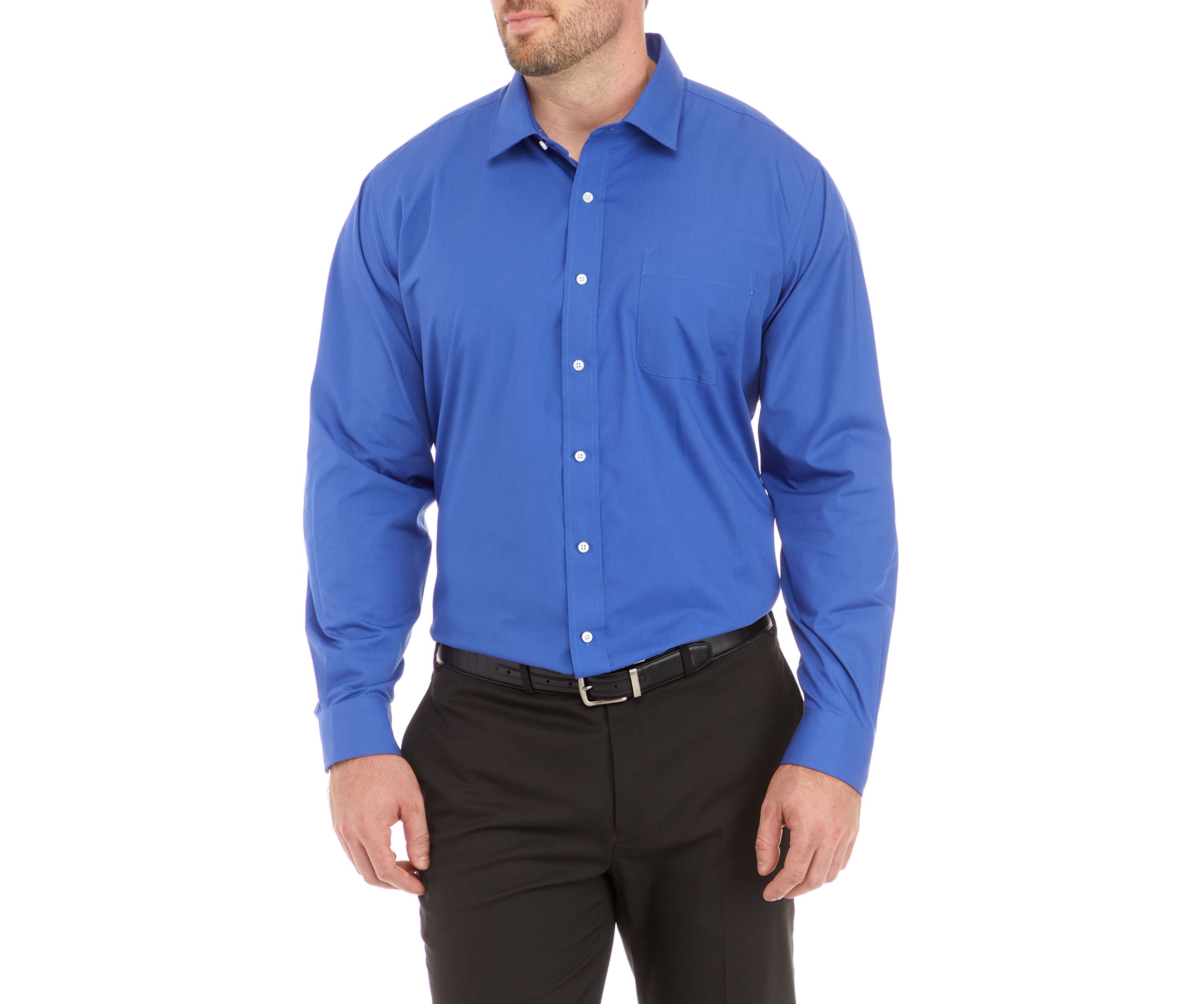 Mens Tall Solid Stretch Collar Shirt