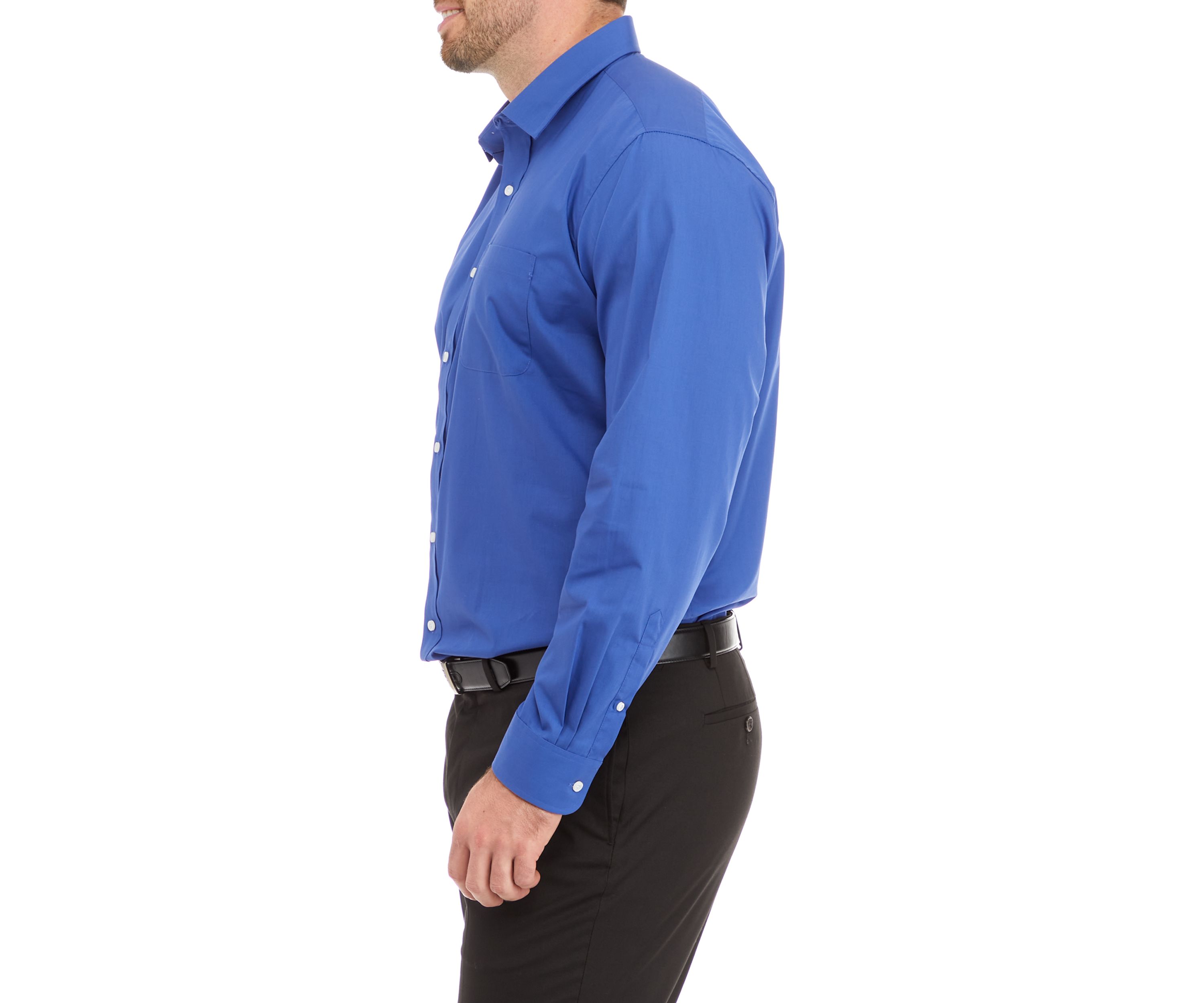 Mens Tall Solid Stretch Collar Shirt