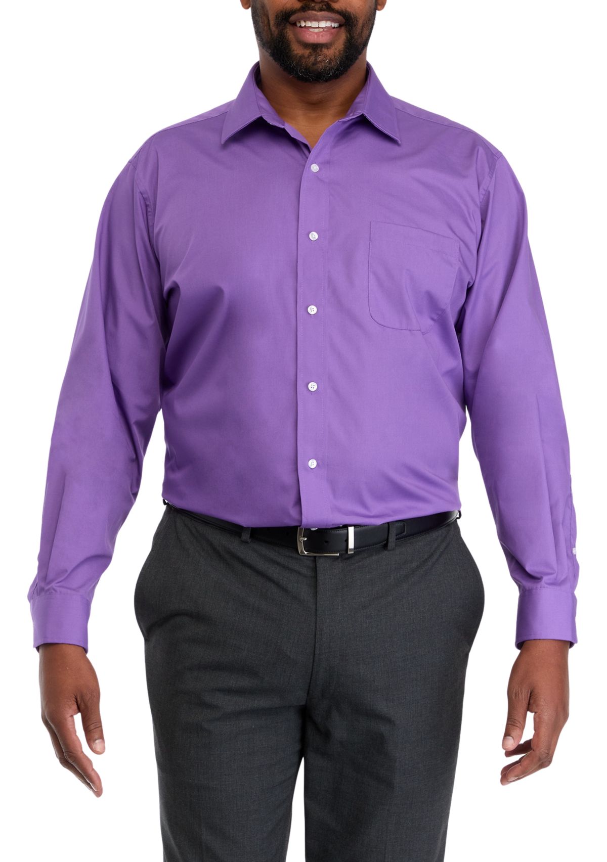 Big & Tall Fashion Solid Dress Shirt 