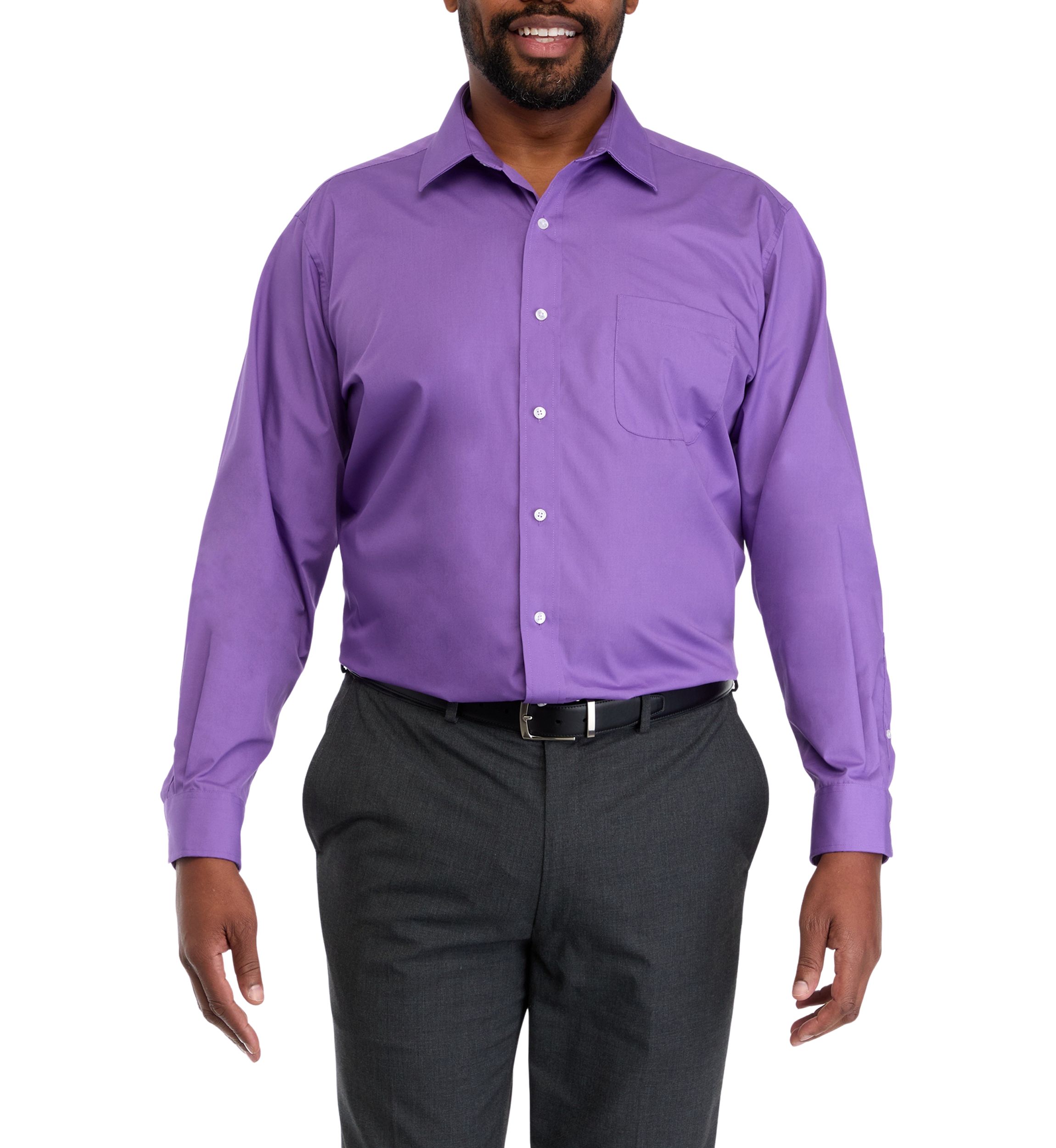 Big & Tall Fashion Solid Dress Shirt 