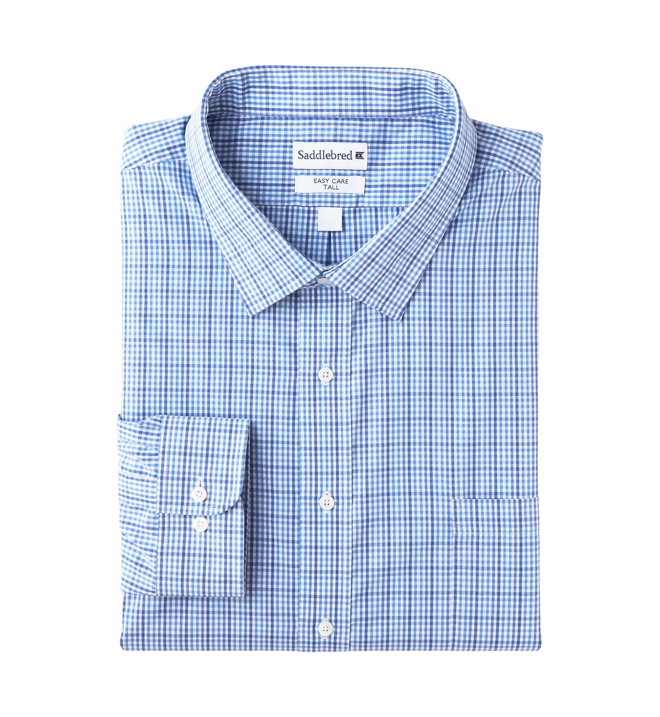 Mens Tall Plaid Dress Shirt