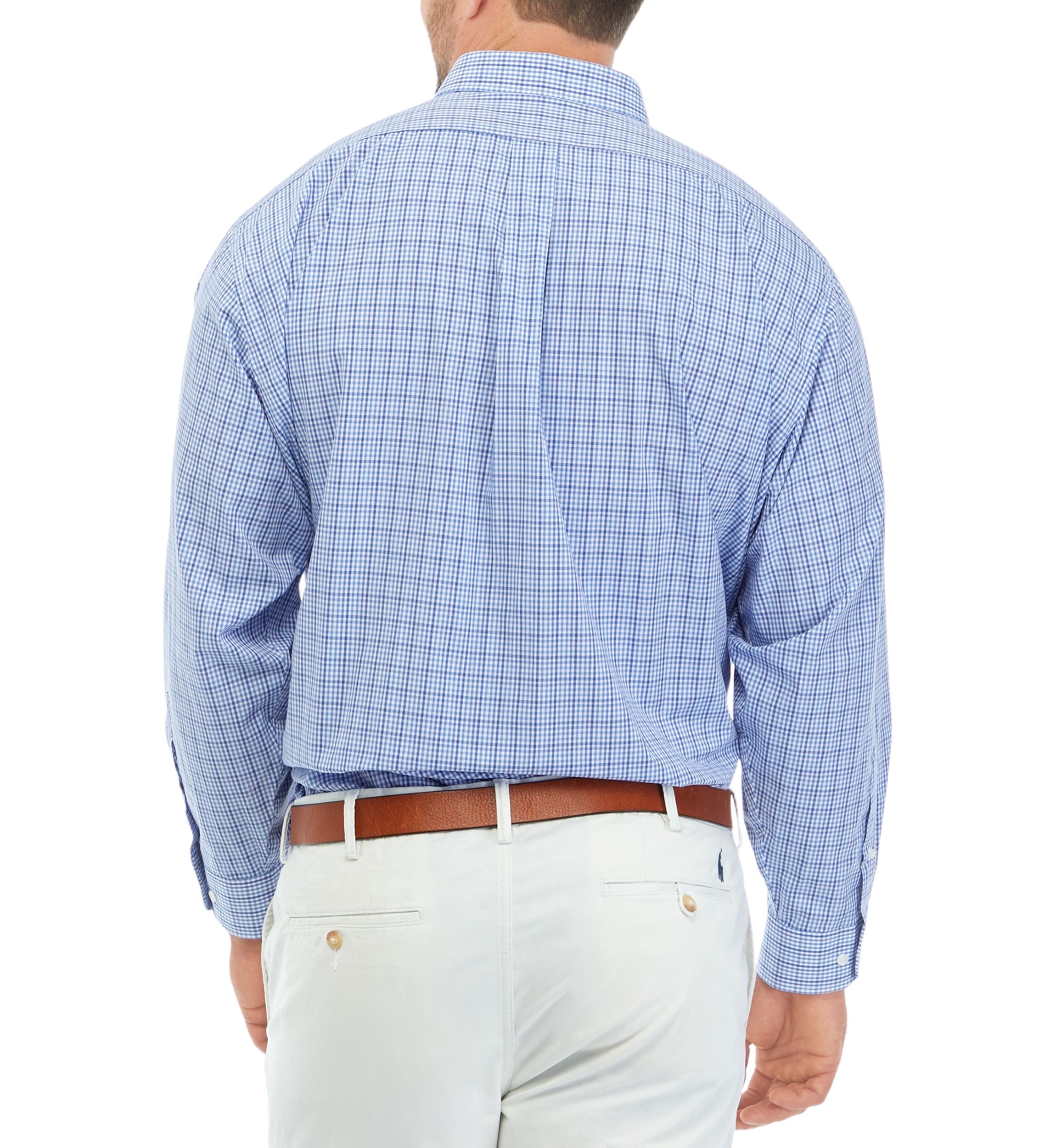 Mens Tall Plaid Dress Shirt