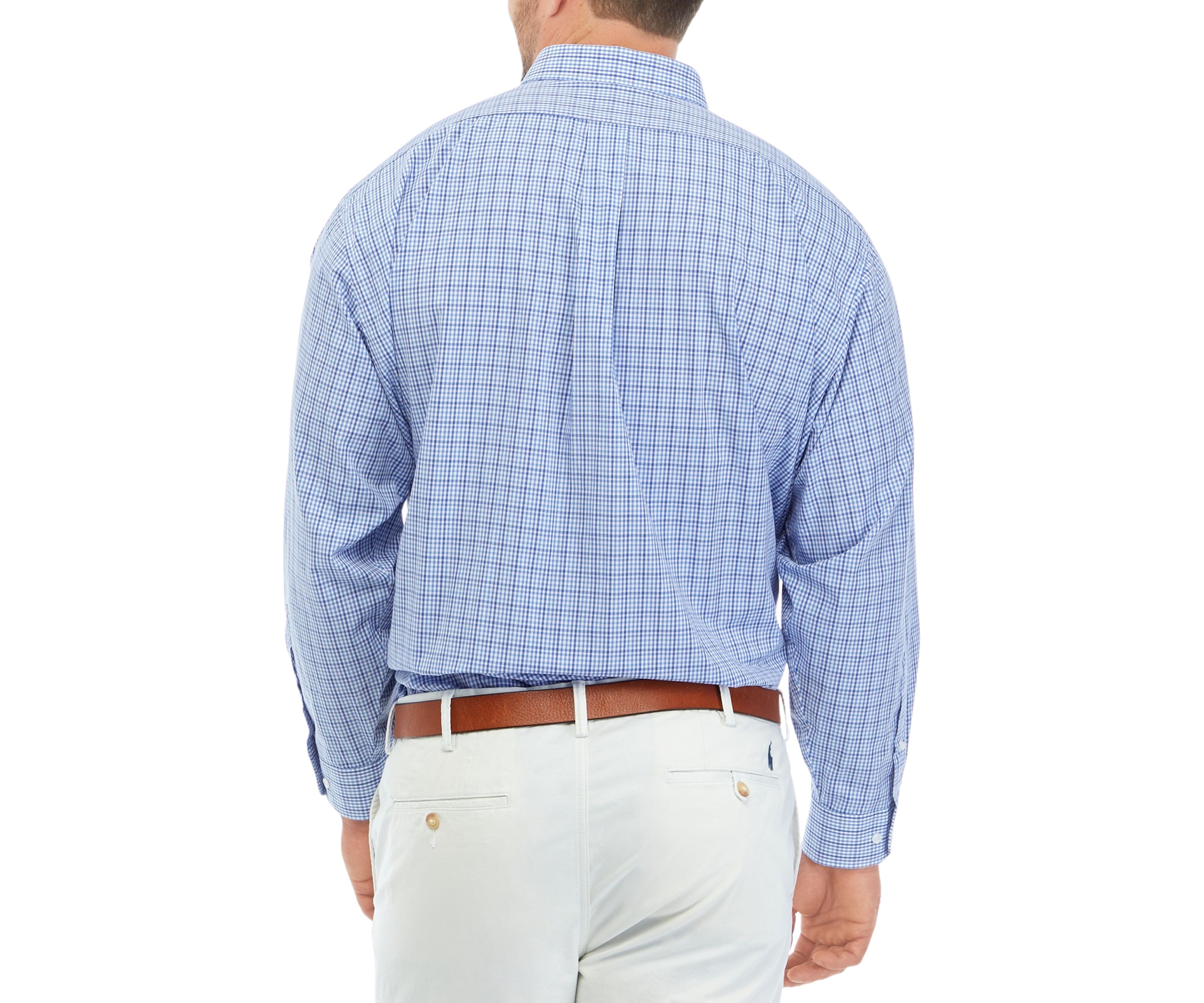 Mens Tall Plaid Dress Shirt