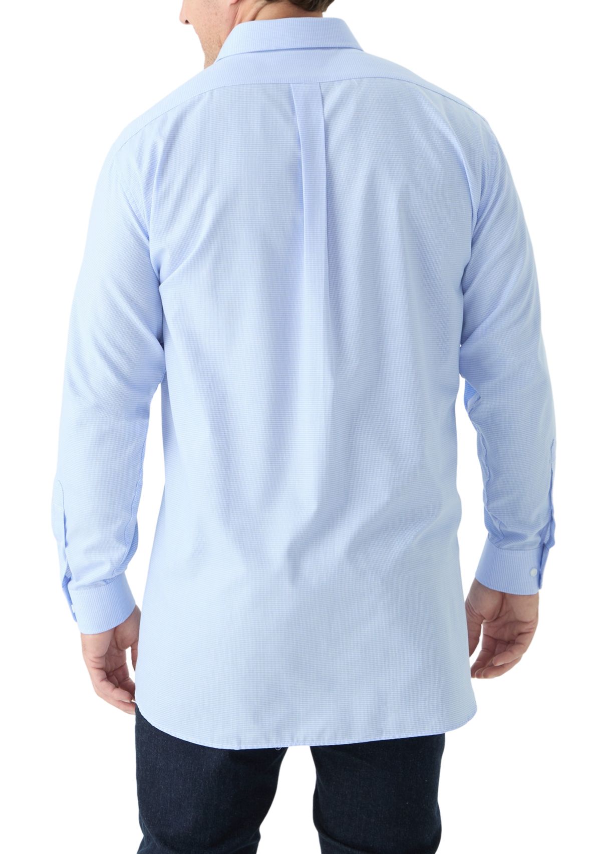 Mens Tall Fashion Yarn Dyed Dress Shirt