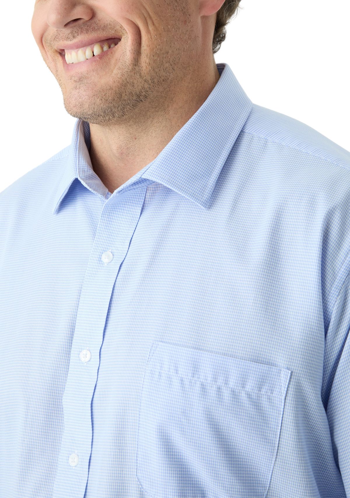 Mens Tall Fashion Yarn Dyed Dress Shirt