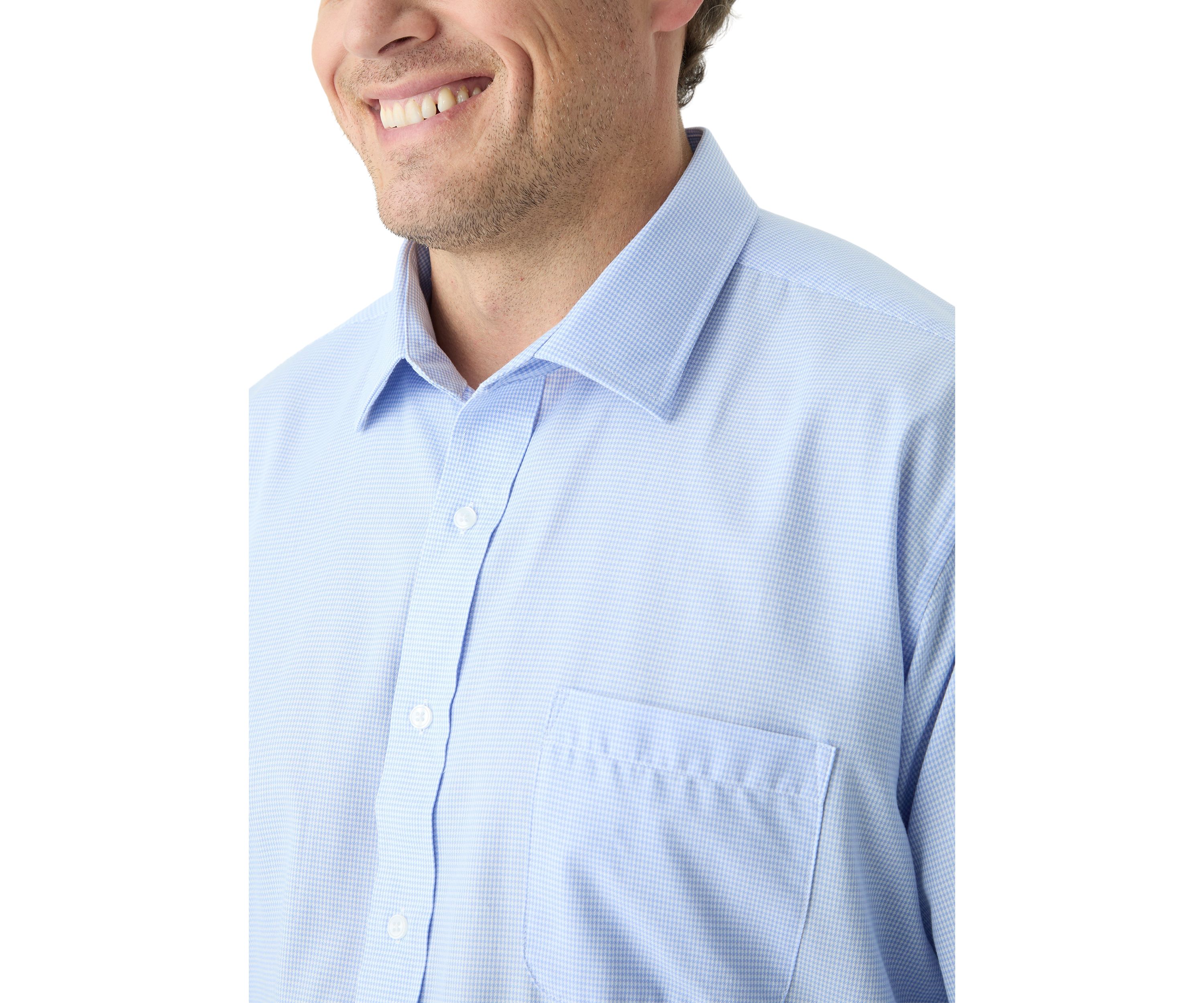 Mens Tall Fashion Yarn Dyed Dress Shirt