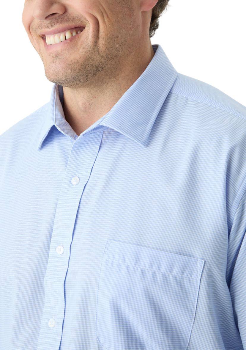 Mens Tall Fashion Yarn Dyed Dress Shirt