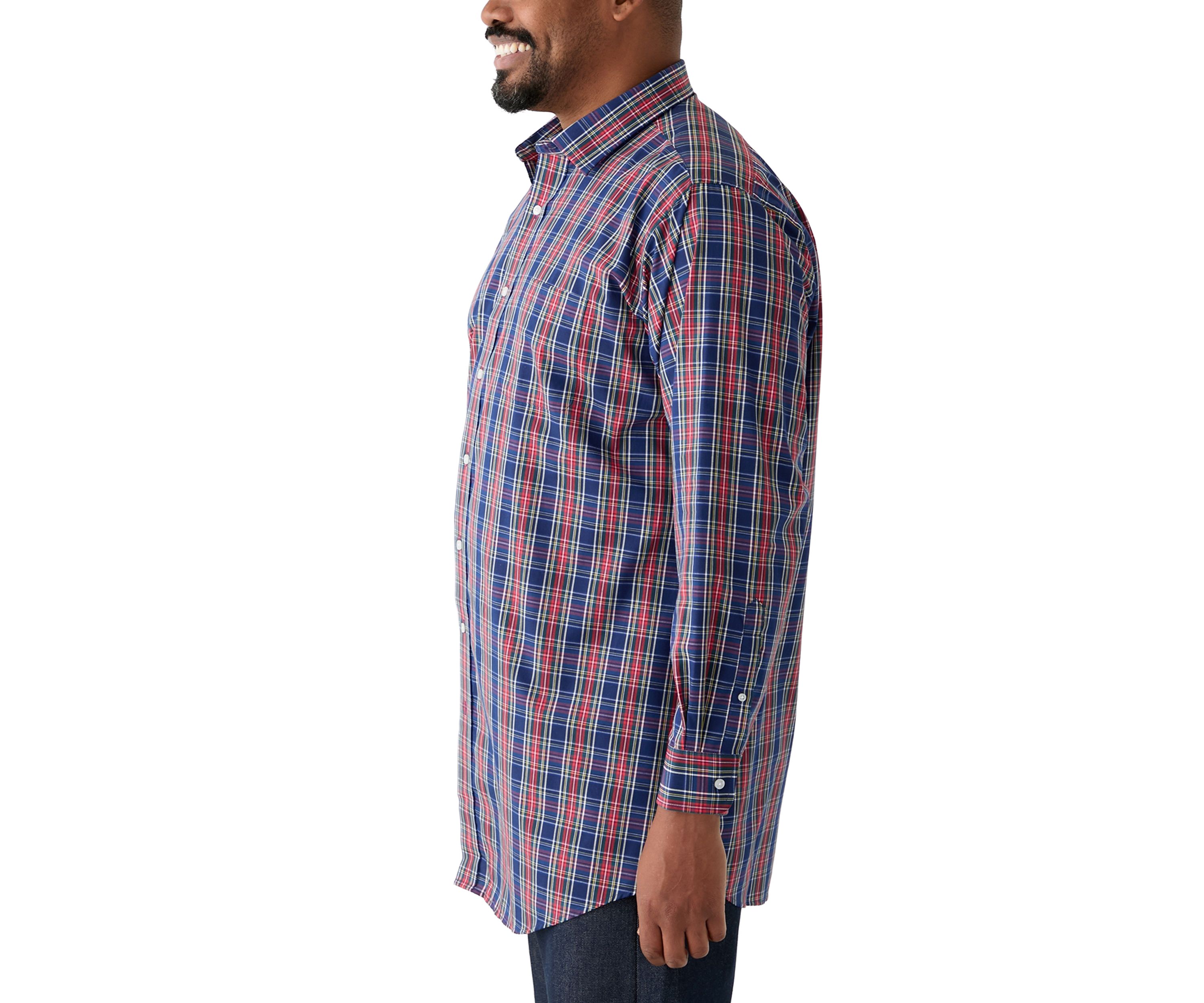 Big & Tall Tartan Yarn Dyed Shirt