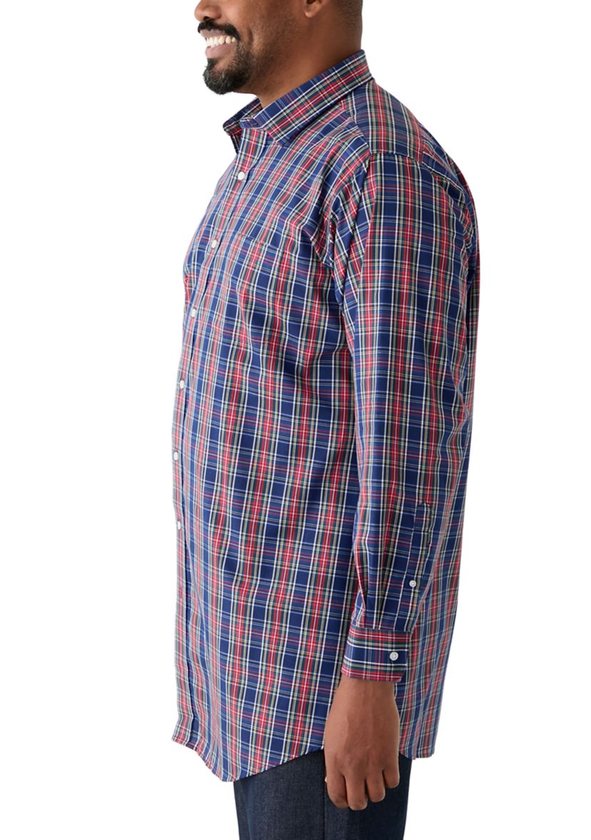 Big & Tall Tartan Yarn Dyed Shirt