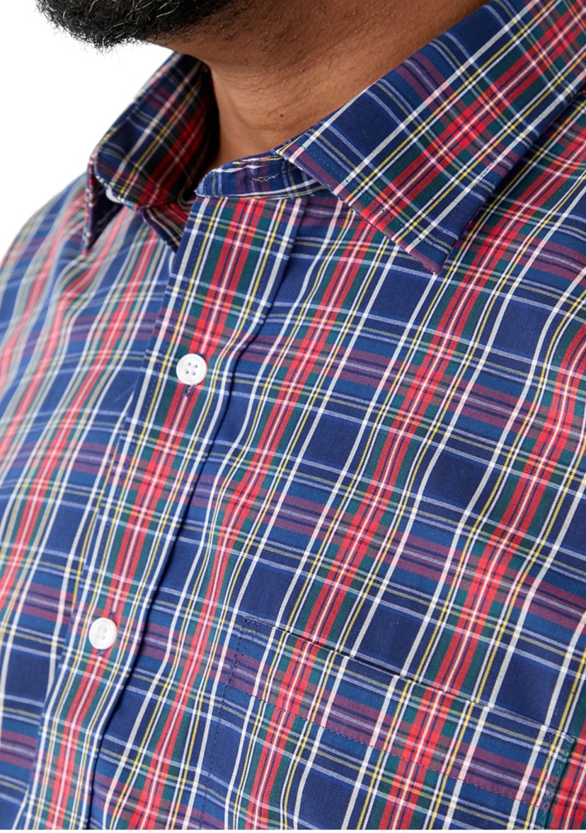 Big & Tall Tartan Yarn Dyed Shirt