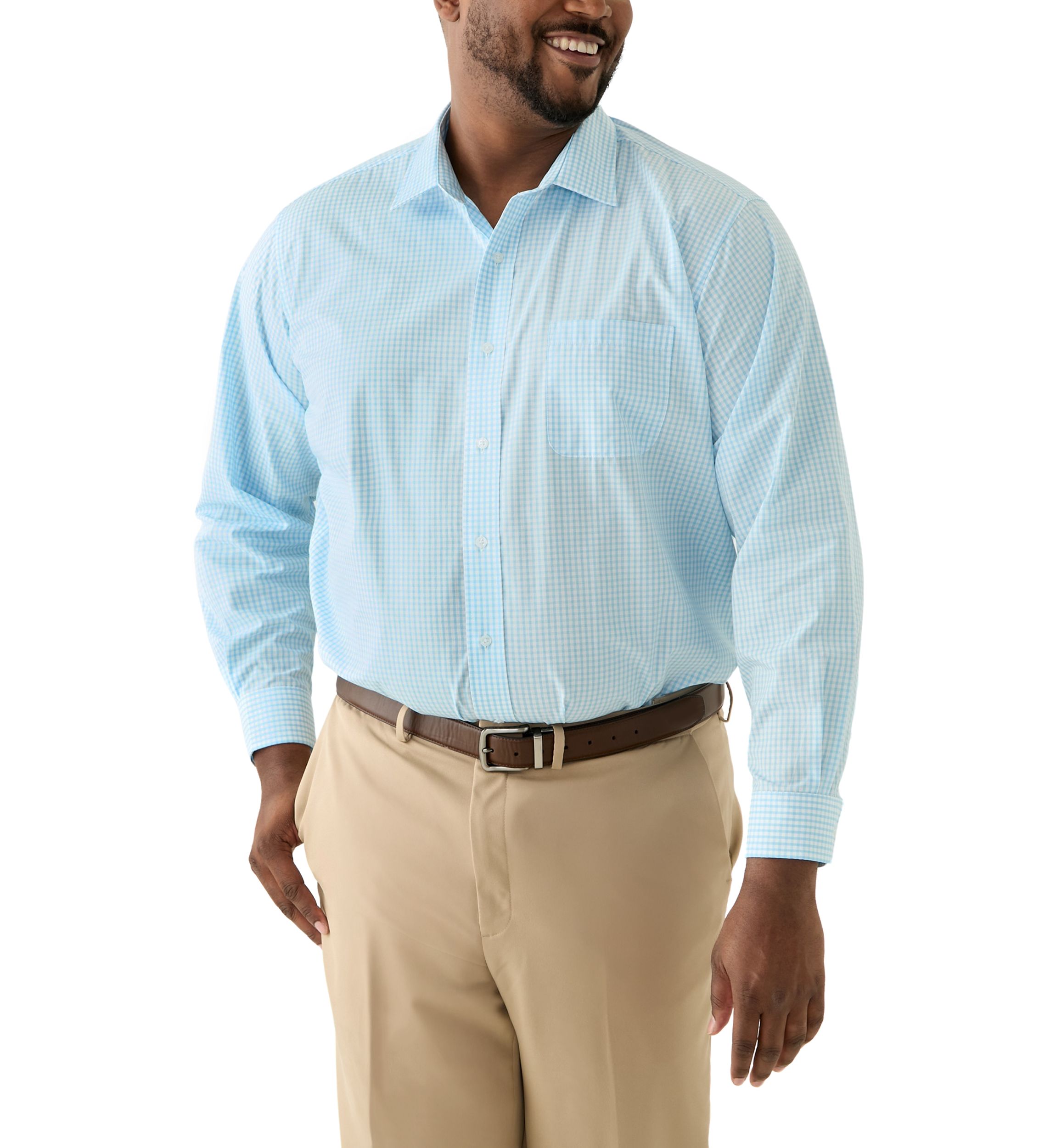 Mens Tall Fashion Yarn Dye Dress Shirt