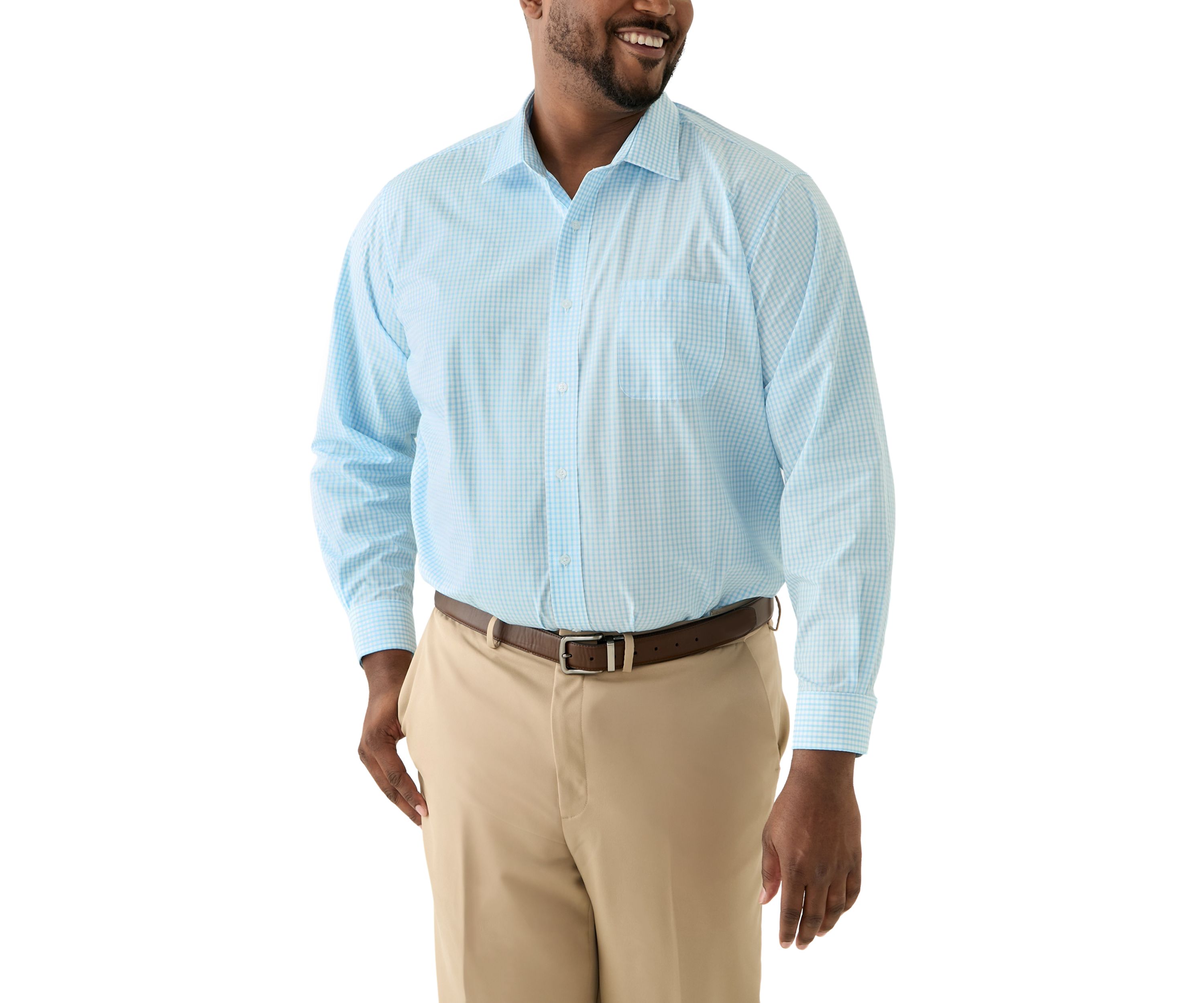 Mens Tall Fashion Yarn Dye Dress Shirt