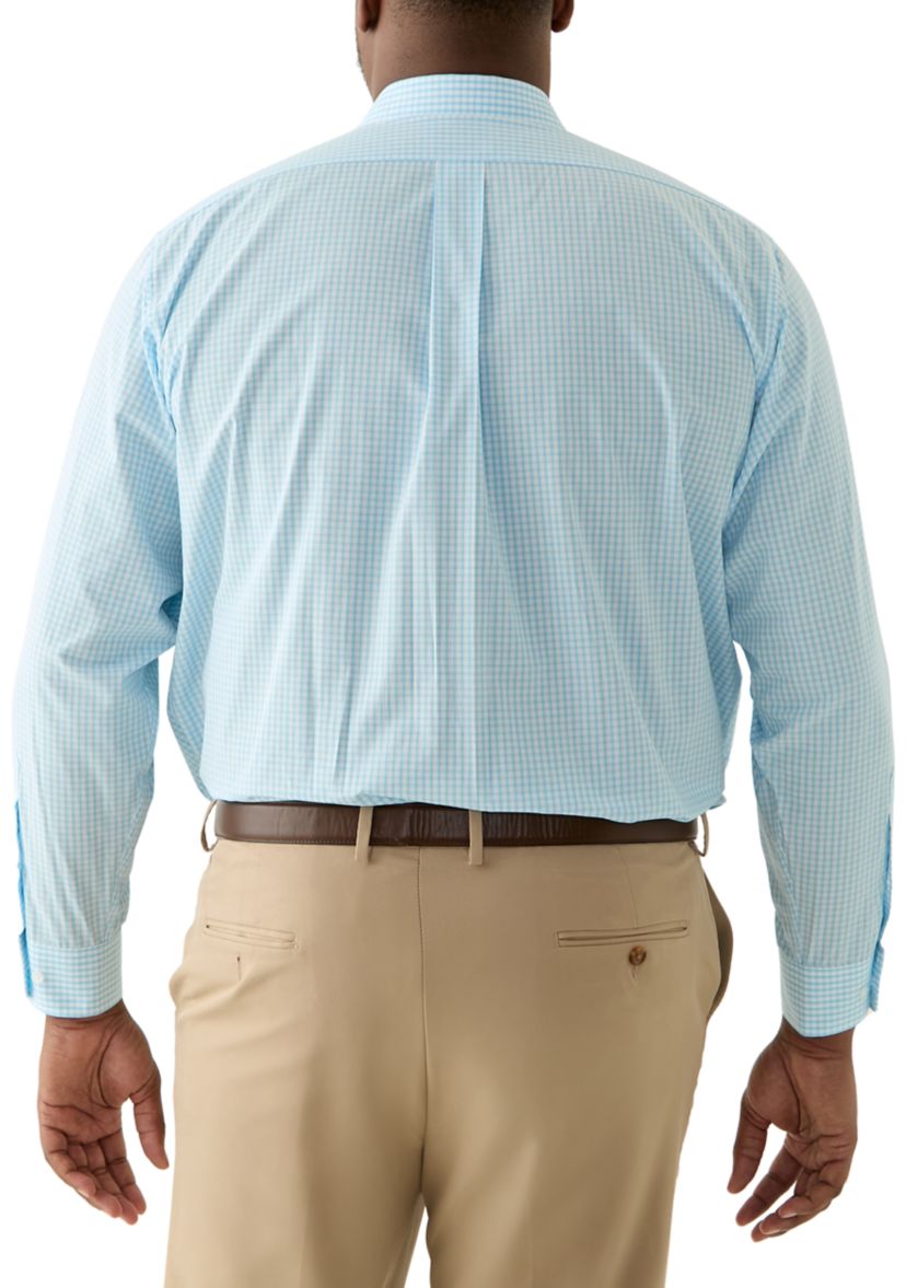 Mens Tall Fashion Yarn Dye Dress Shirt