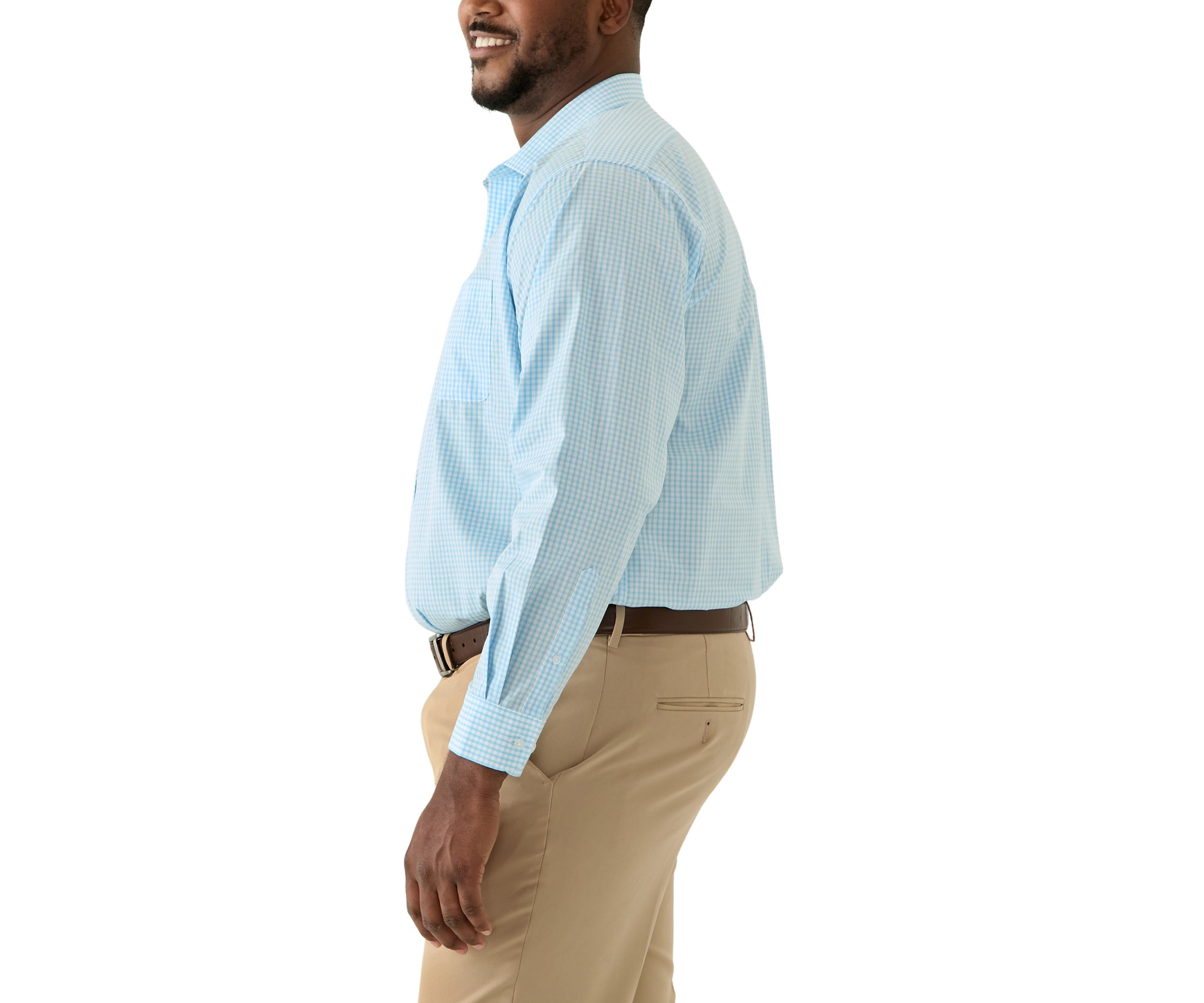 Mens Tall Fashion Yarn Dye Dress Shirt