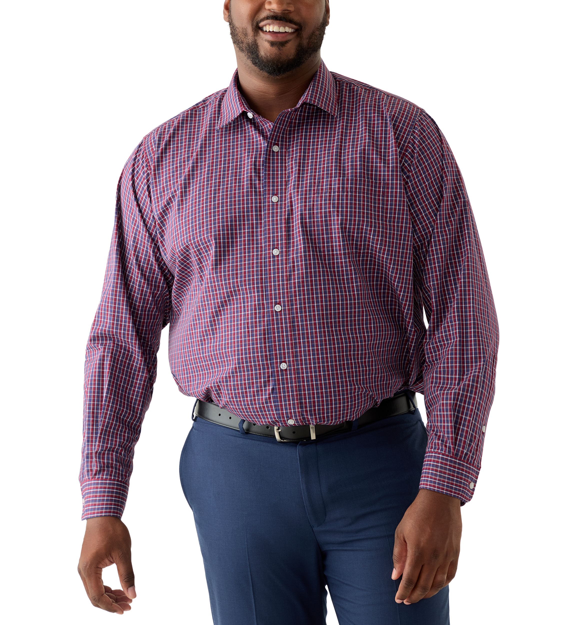 Big & Tall Fashion Yarn Dye Dress Shirt