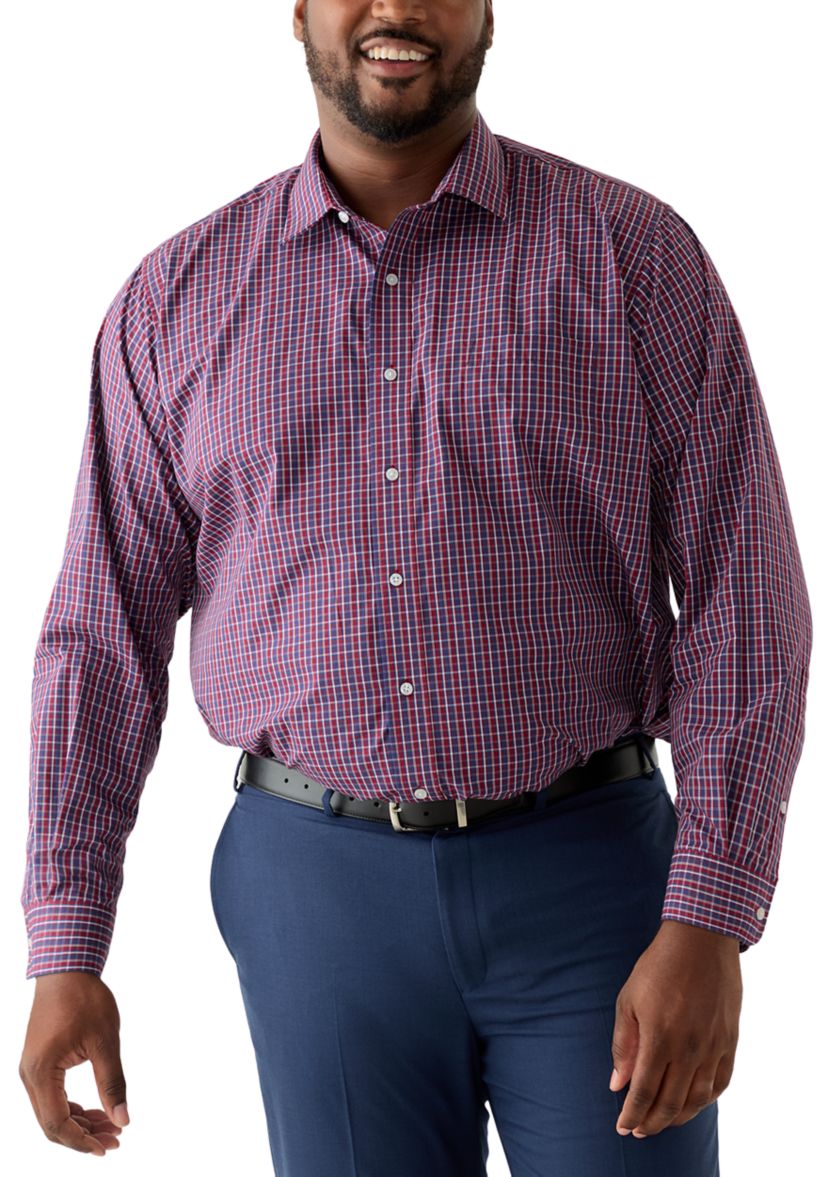 Big & Tall Fashion Yarn Dye Dress Shirt