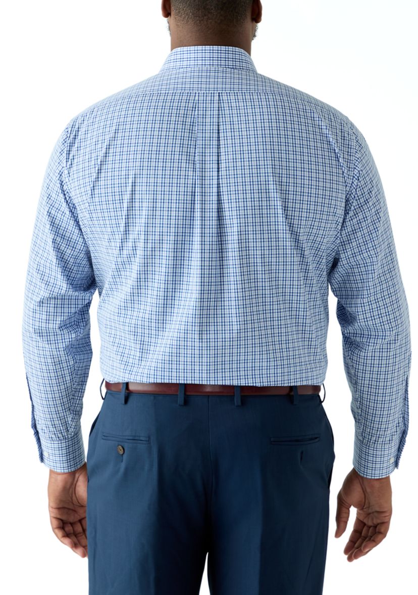  Mens Tall Fashion Yarn Dye Dress Shirt 