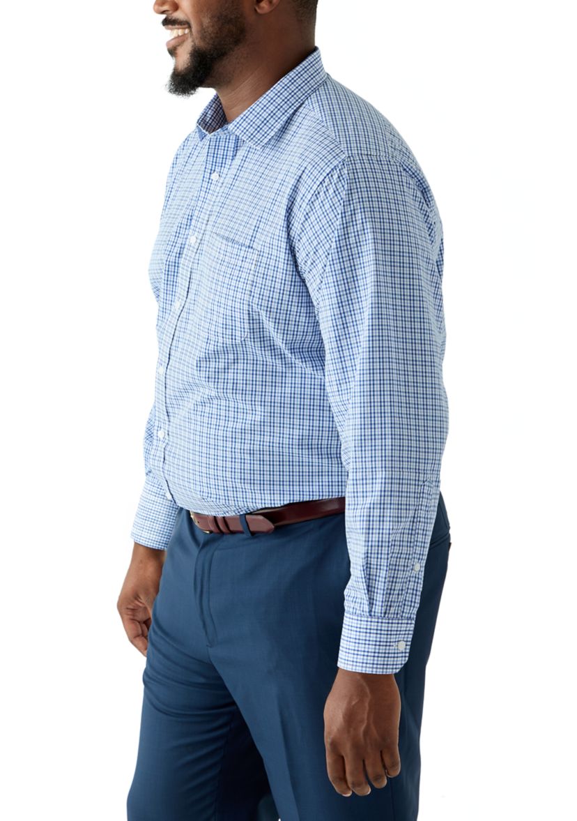  Mens Tall Fashion Yarn Dye Dress Shirt 