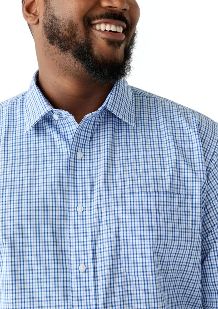  Mens Tall Fashion Yarn Dye Dress Shirt 
