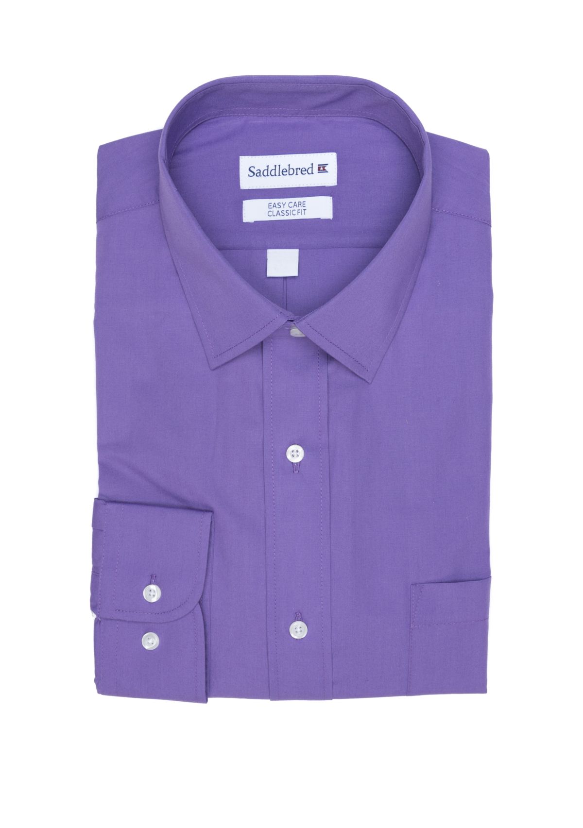Long Sleeve Easy Care Stretch Point Collar Dress Shirt