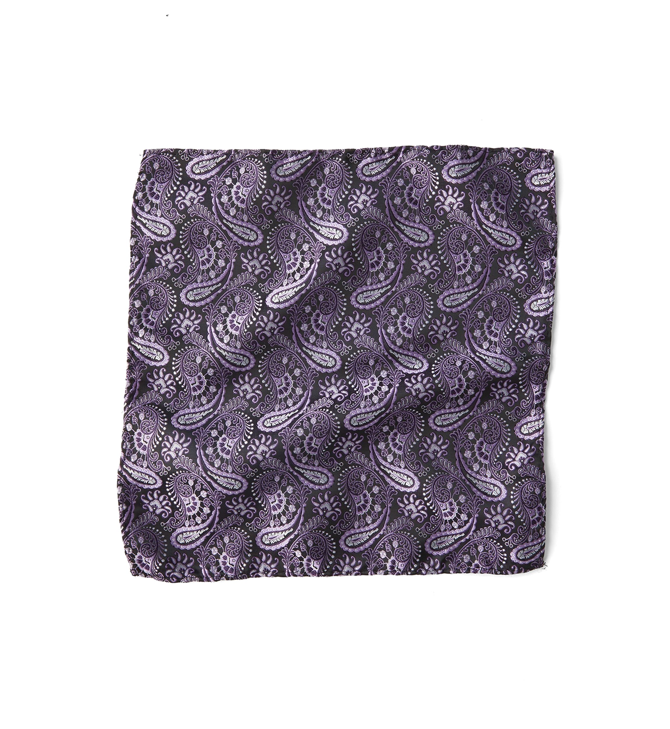 Big & Tall Paisley Pocket Square, Tie and Tie Bar Set