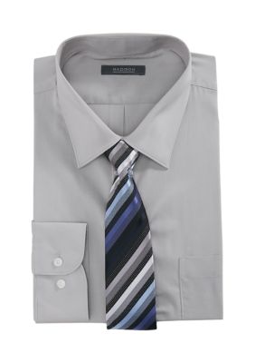 Madison Men's Slim Stretch Dress Shirt and Tie | belk