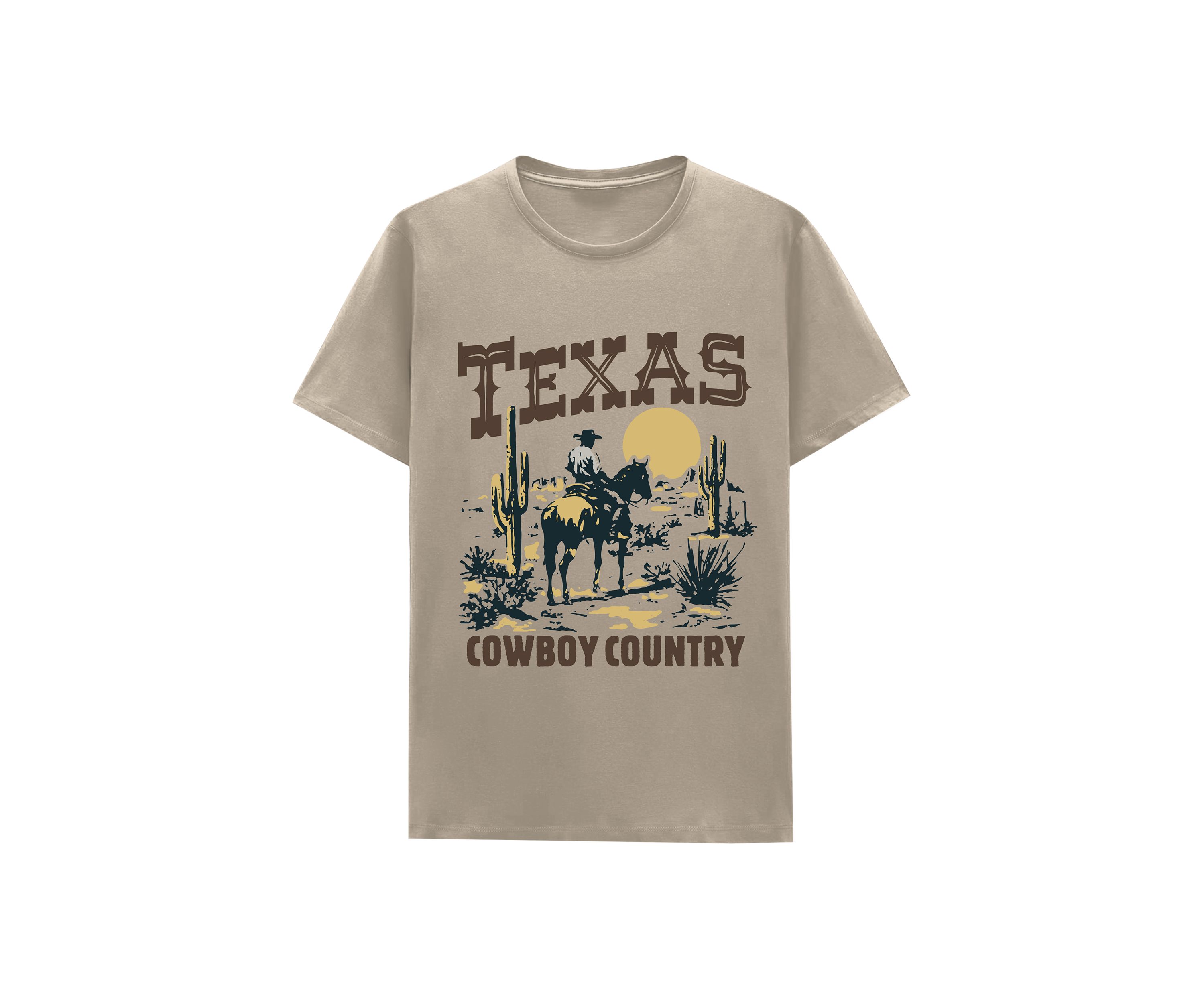 Mens Cowboy Country Graphic T-Shirt