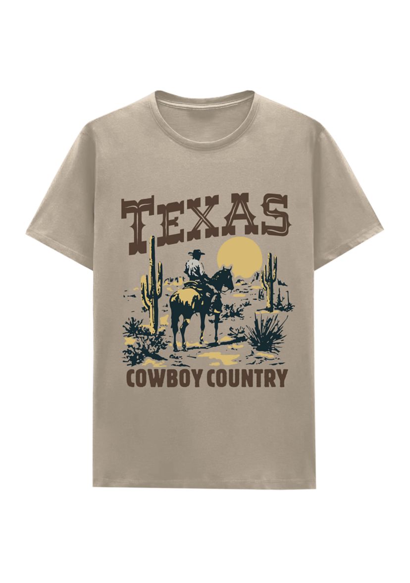 Mens Cowboy Country Graphic T-Shirt
