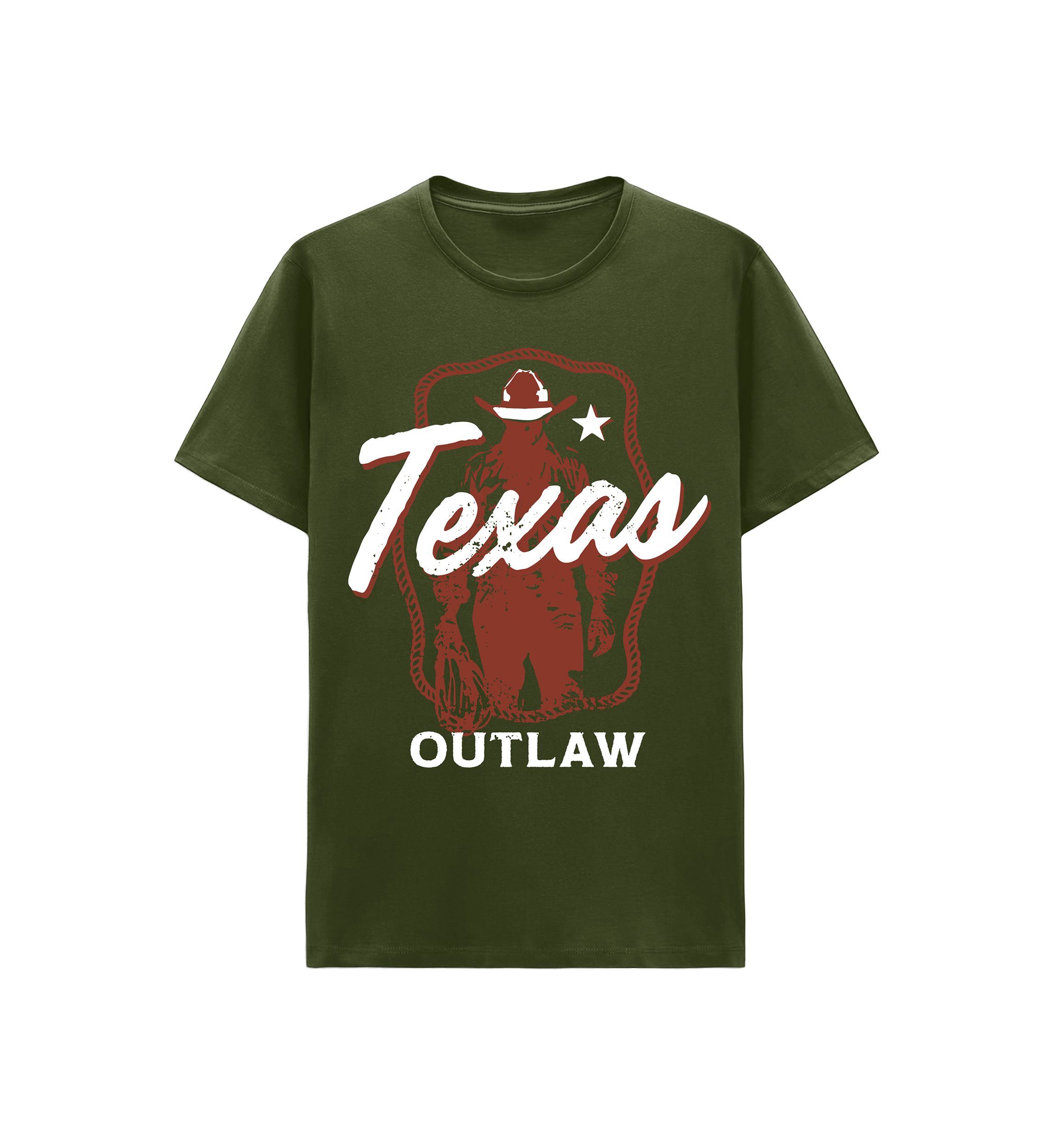 Mens Texas Outlaw Graphic T-Shirt