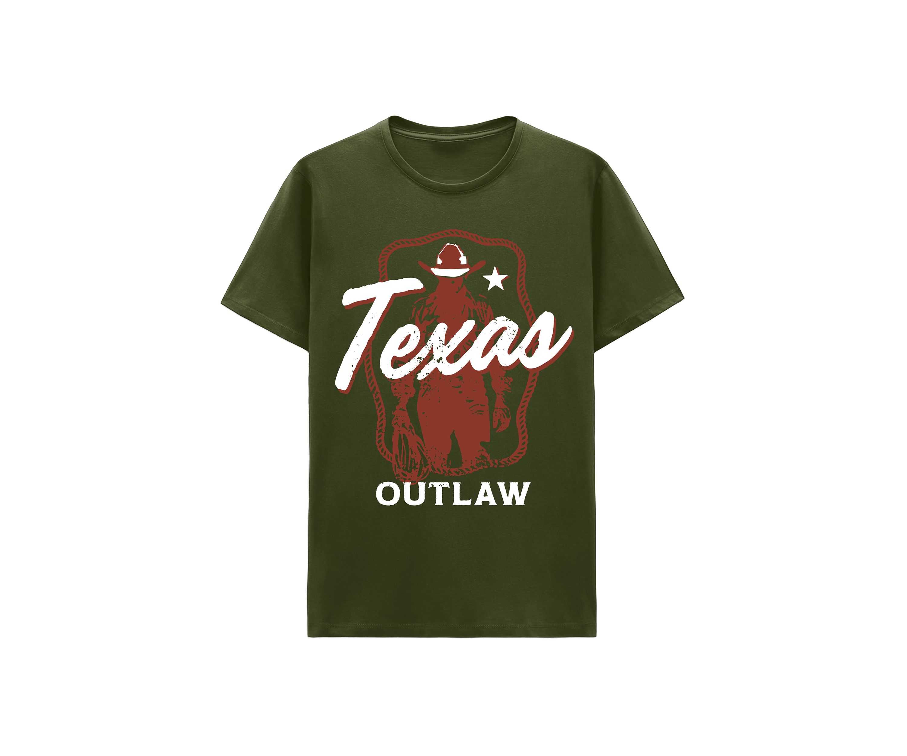 Mens Texas Outlaw Graphic T-Shirt