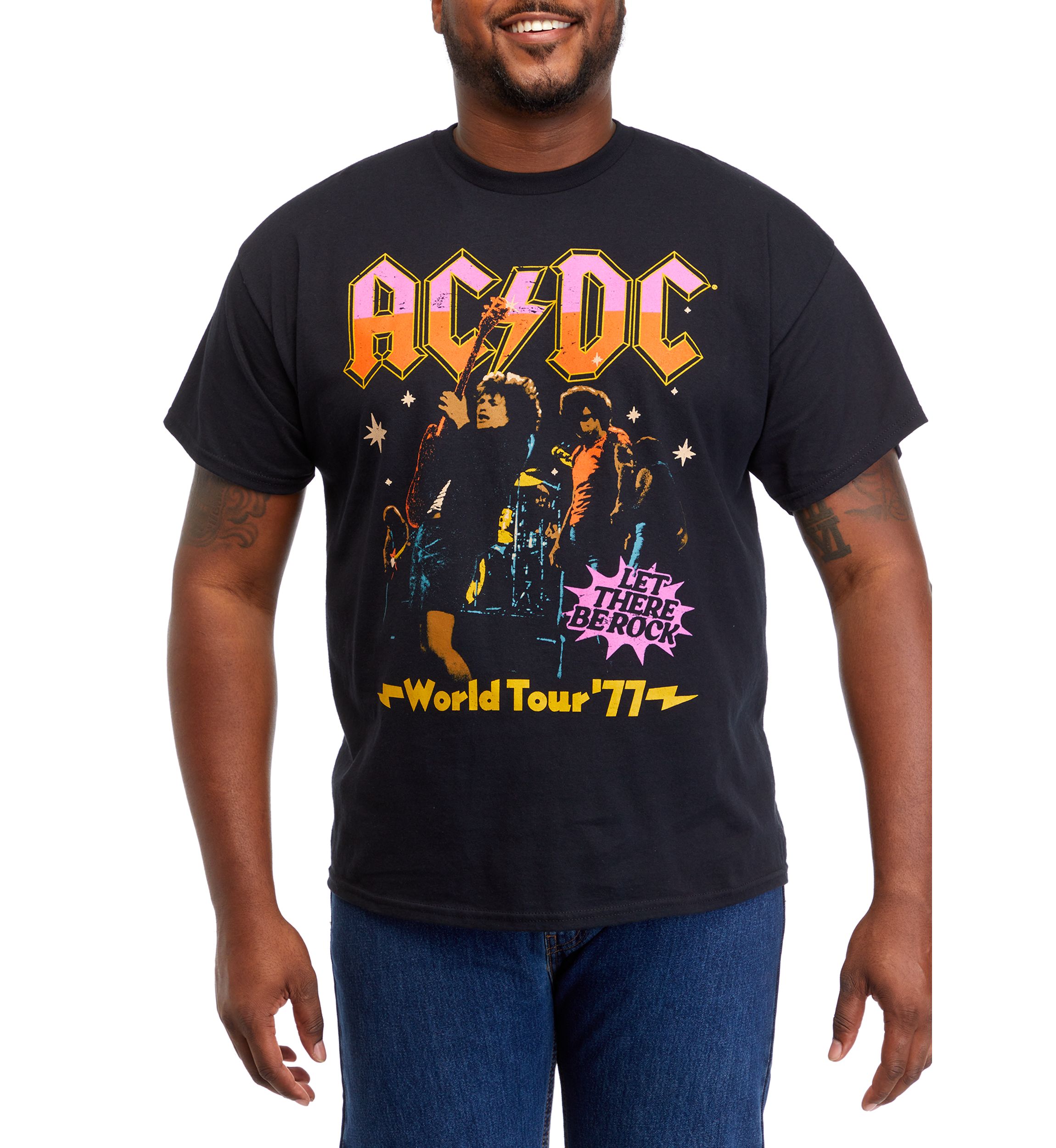 Big & Tall Short Sleeve ACDC World Tour Graphic T-Shirt