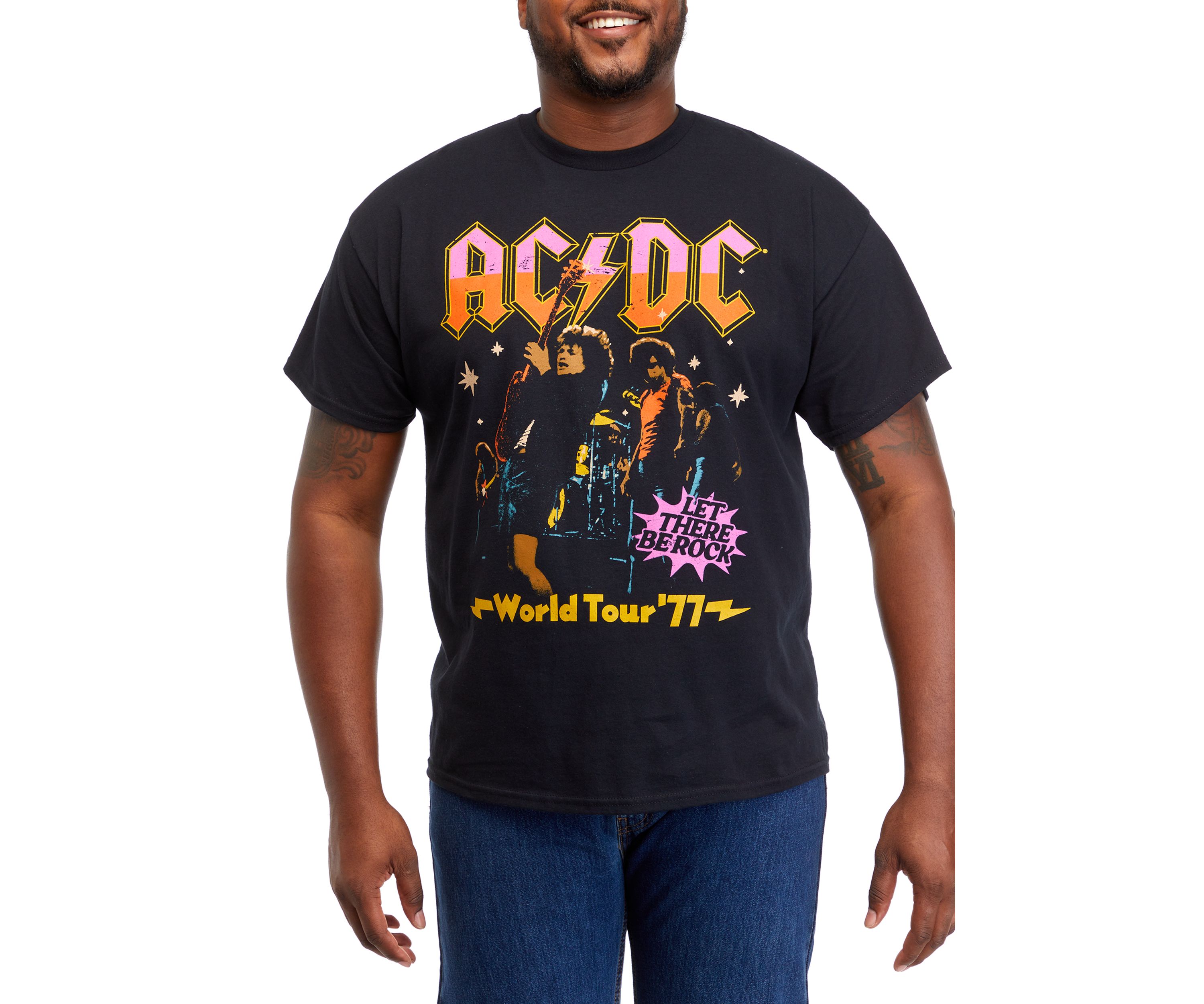 Big & Tall Short Sleeve ACDC World Tour Graphic T-Shirt