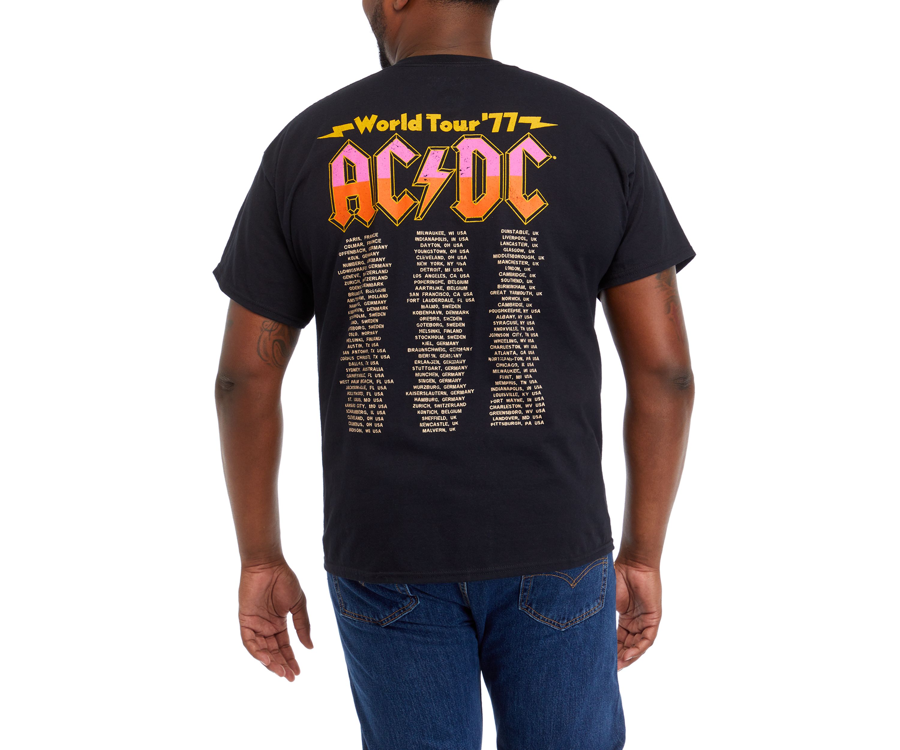Big & Tall Short Sleeve ACDC World Tour Graphic T-Shirt