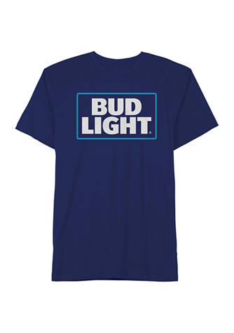 NEW Bud Light XL Mens USA Short Sleeve Beer Shirt T-Shirt Soccer PreShrunk Cottn 