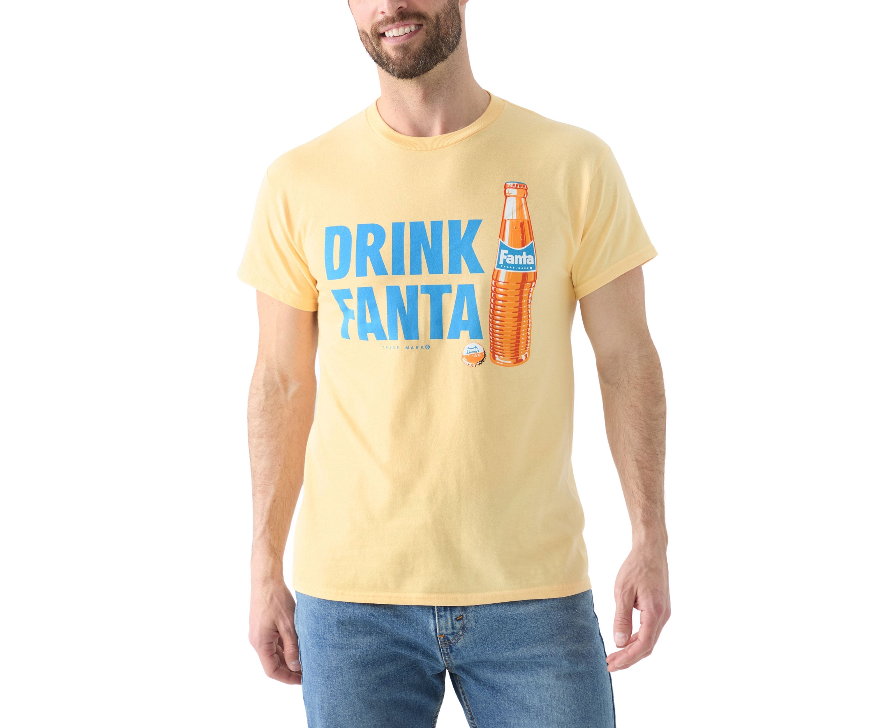 Mens Orange Fanta Graphic T-Shirt