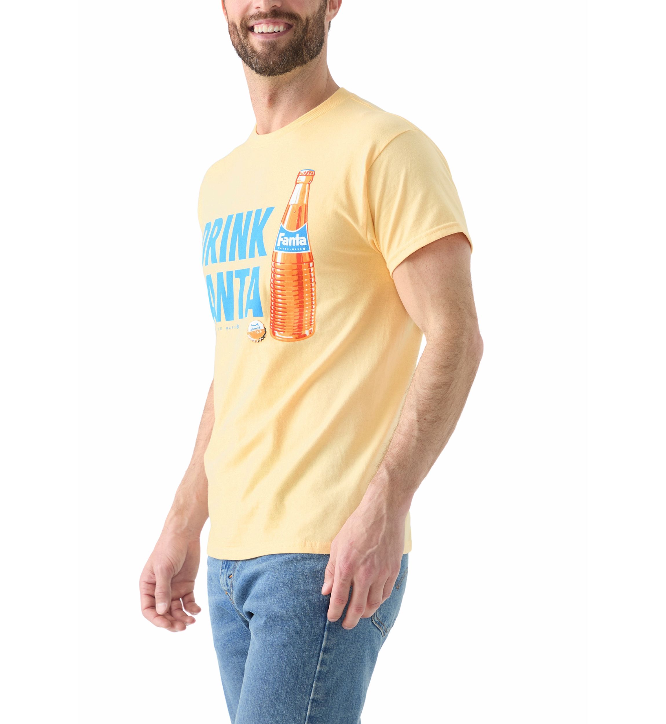 Mens Orange Fanta Graphic T-Shirt