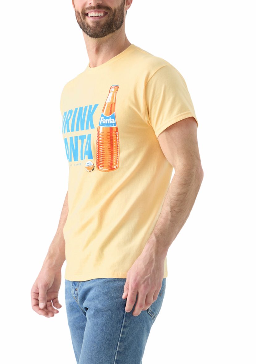 Mens Orange Fanta Graphic T-Shirt