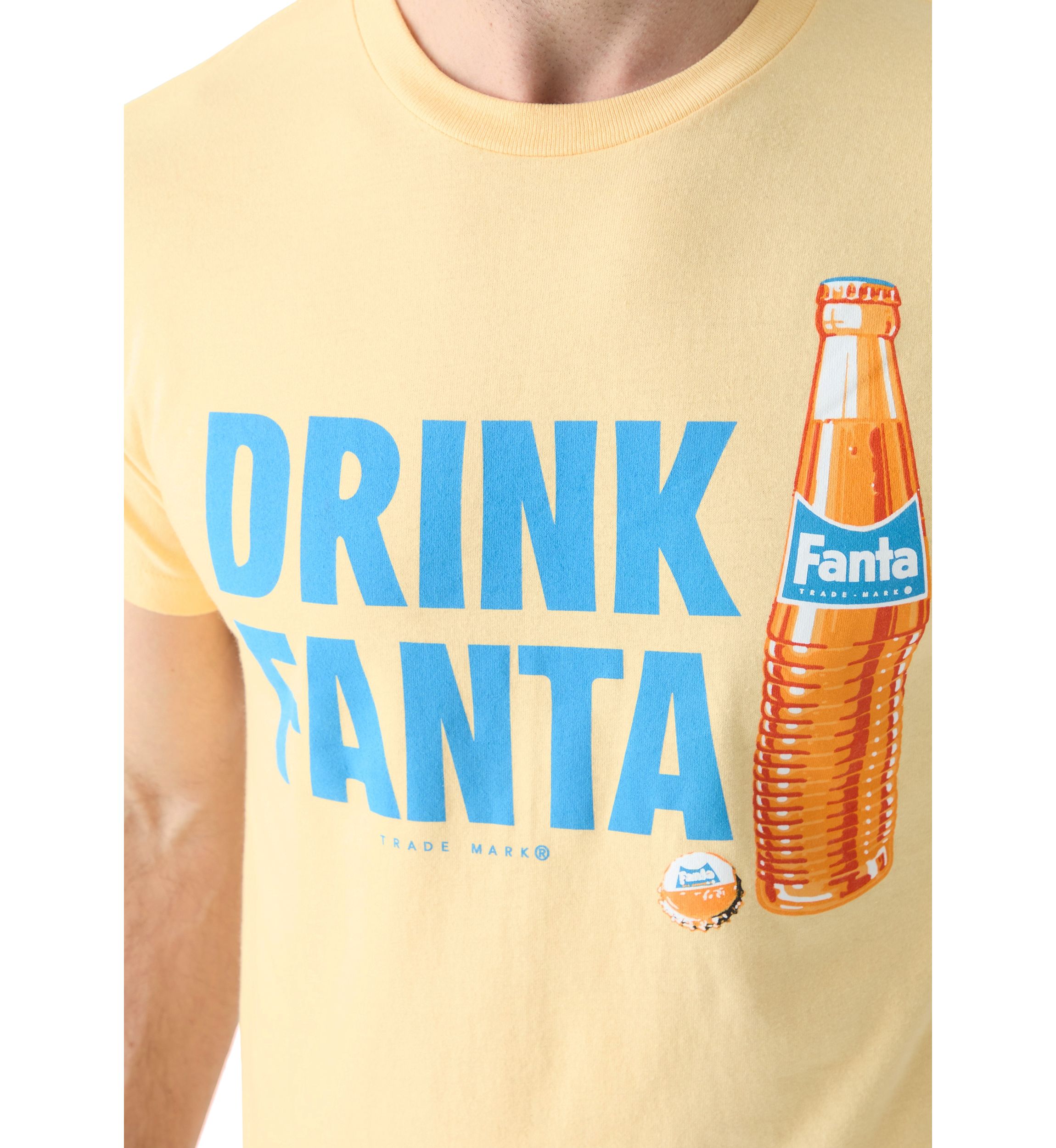 Mens Orange Fanta Graphic T-Shirt