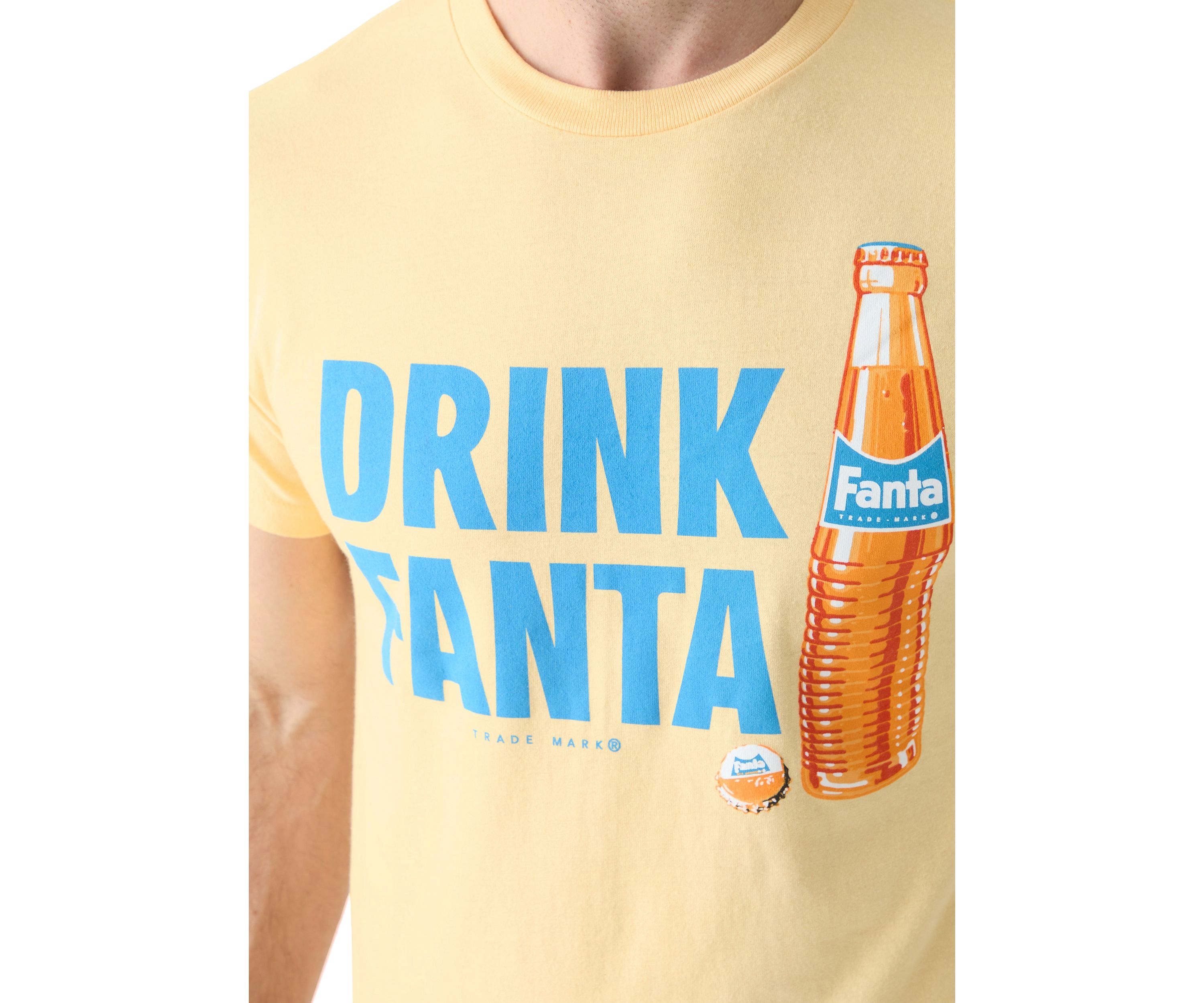 Mens Orange Fanta Graphic T-Shirt