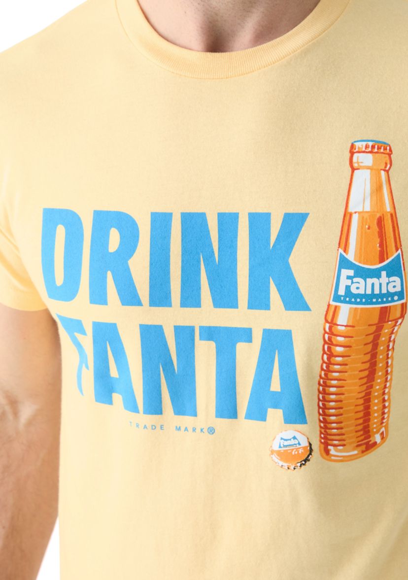 Mens Orange Fanta Graphic T-Shirt