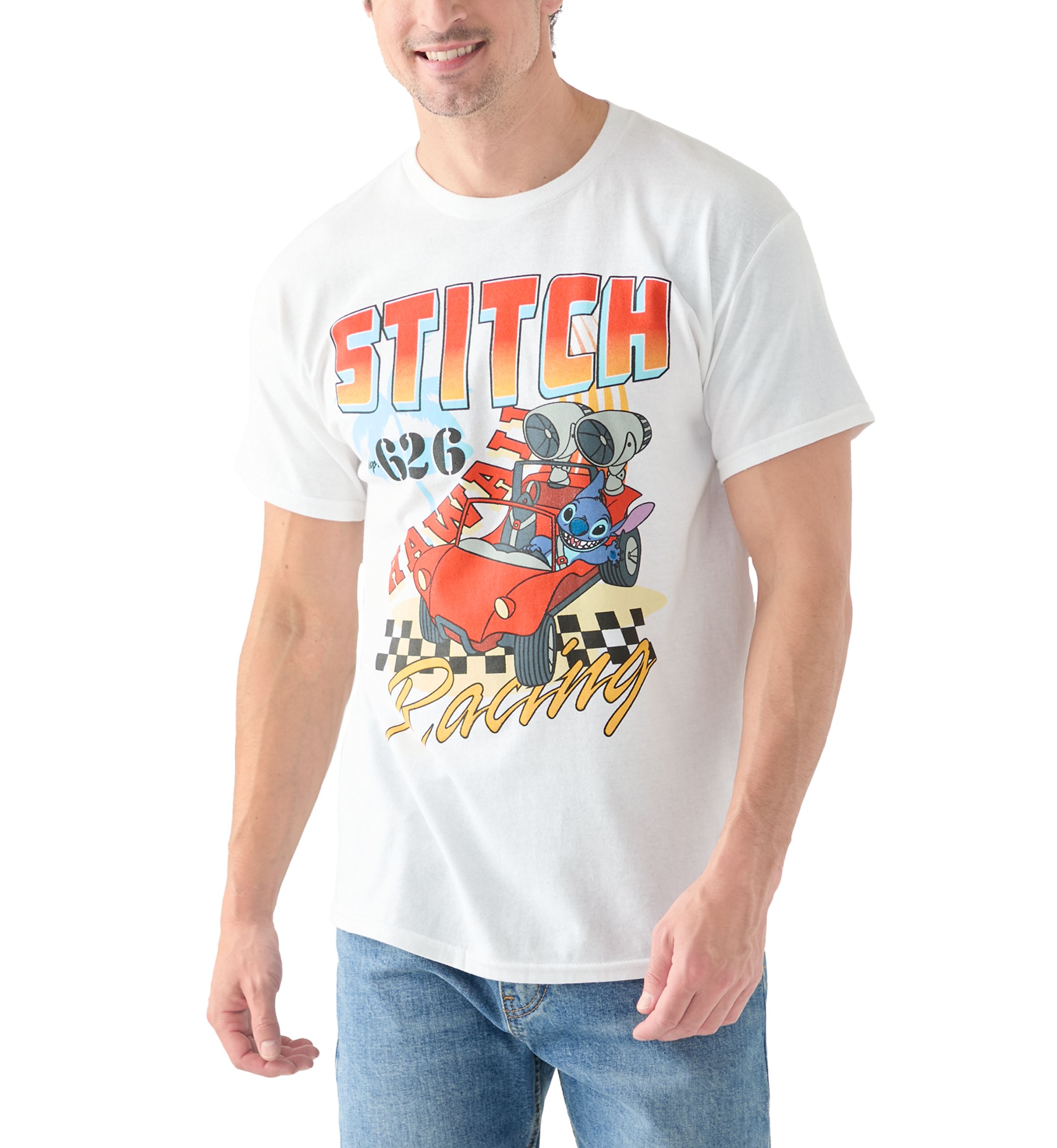 Stitch Race Graphic T-Shirt