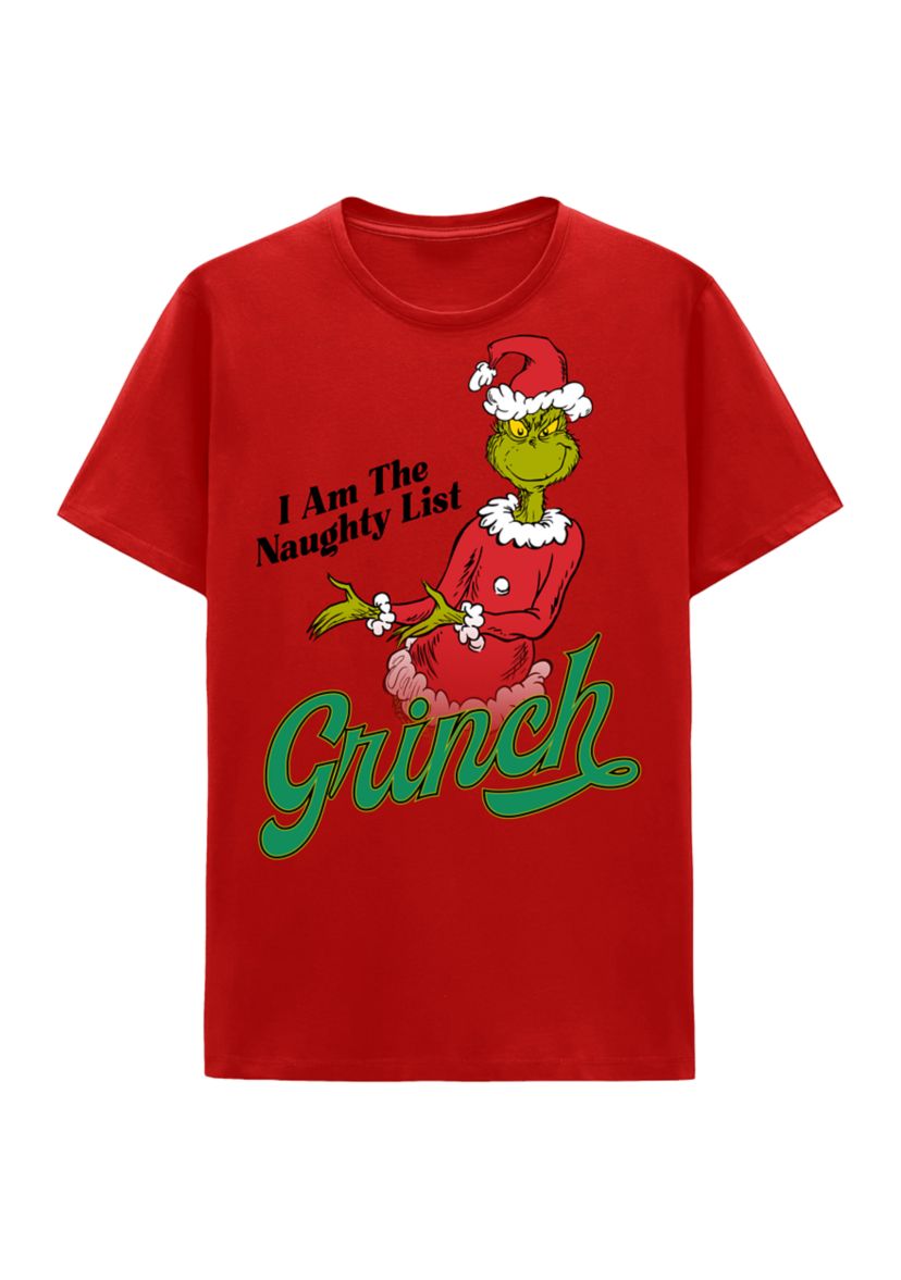 Short Sleeve Grinch On the List Graphic T-Shirt 