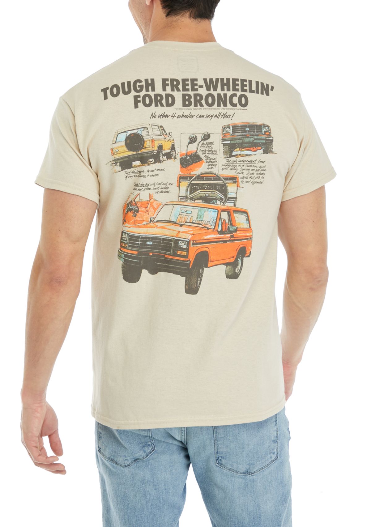 Tough Free-Wheelin Ford Bronco Graphic T-Shirt 